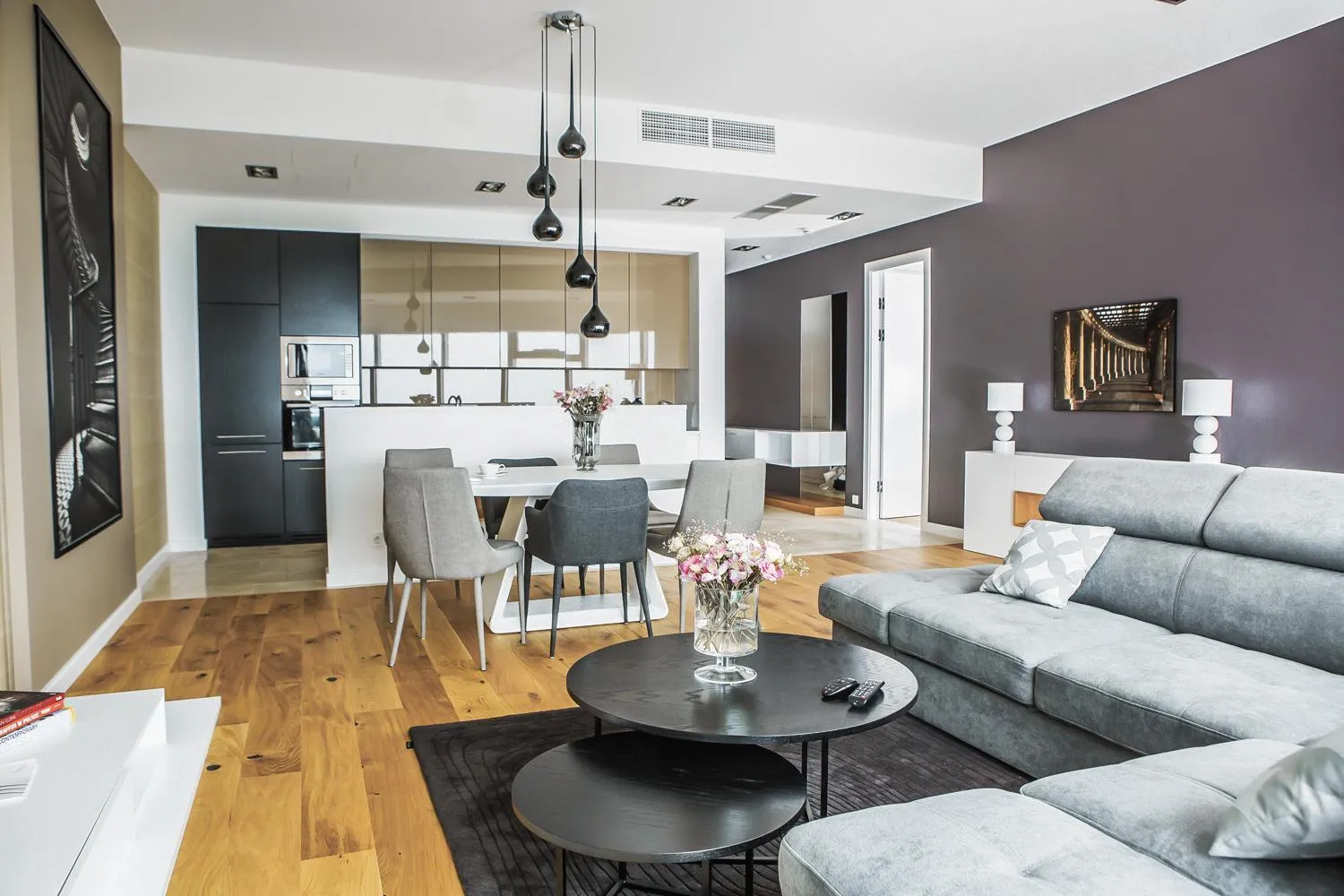 Living room in In The Sky - Apartamenty w Sky Tower