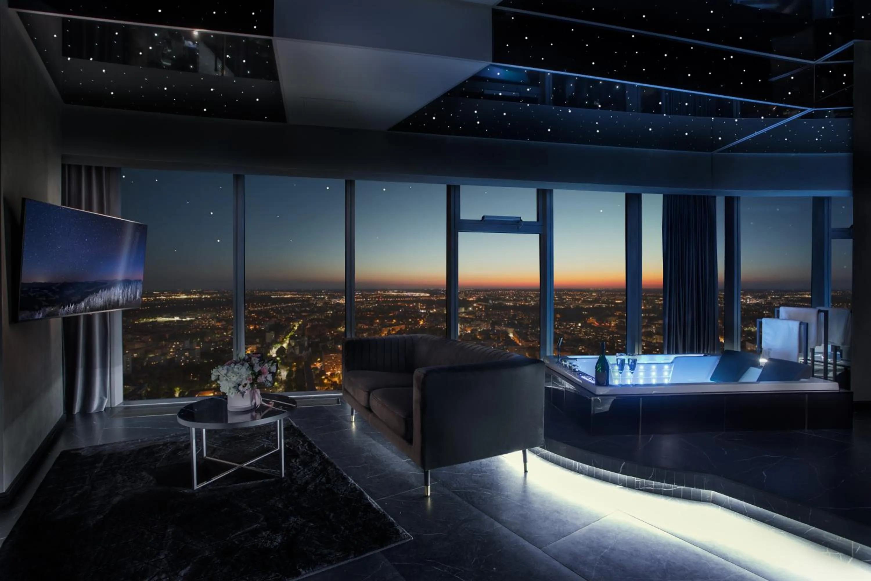 Night in In The Sky - Apartamenty w Sky Tower