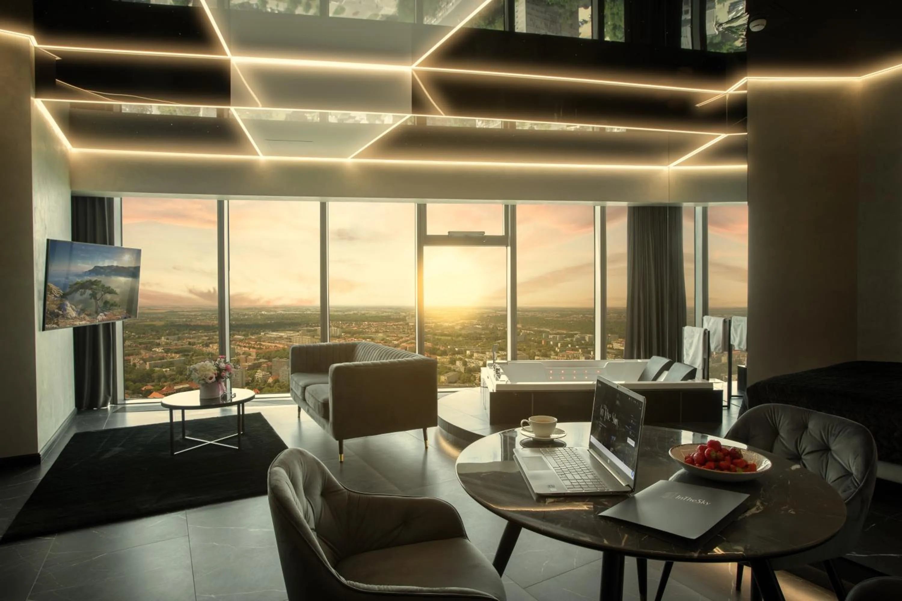 Bird's eye view in In The Sky - Apartamenty w Sky Tower