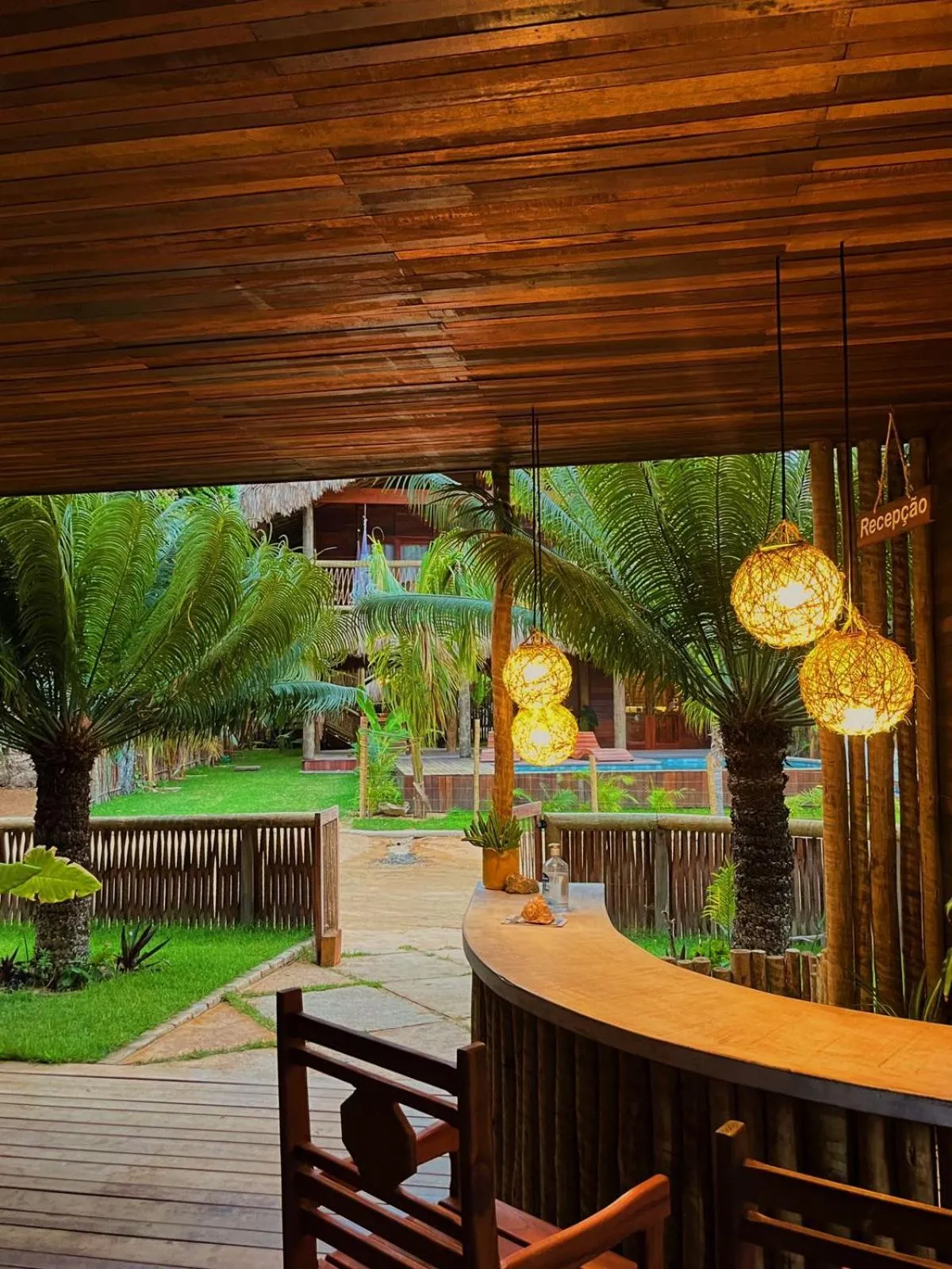 Garden view in Villa Caravelas Praia de Moitas