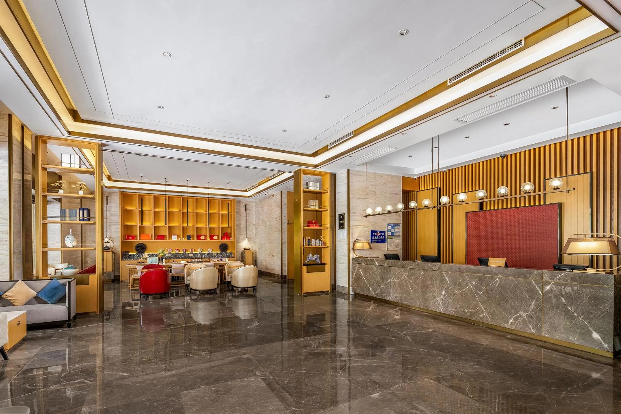 Seating area in Echeng Hotel