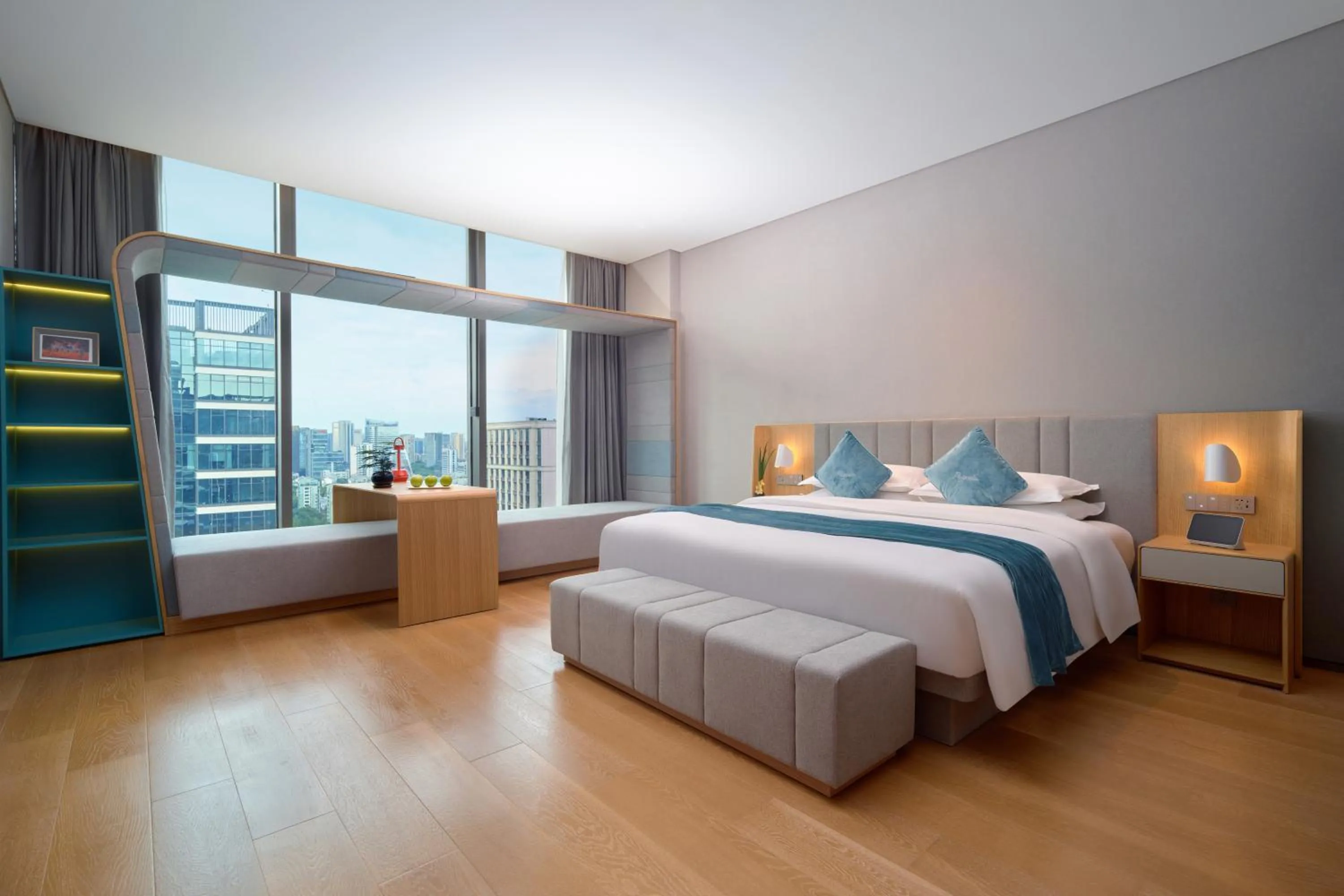 Bed in Pagoda Hotel Hangzhou Binjiang