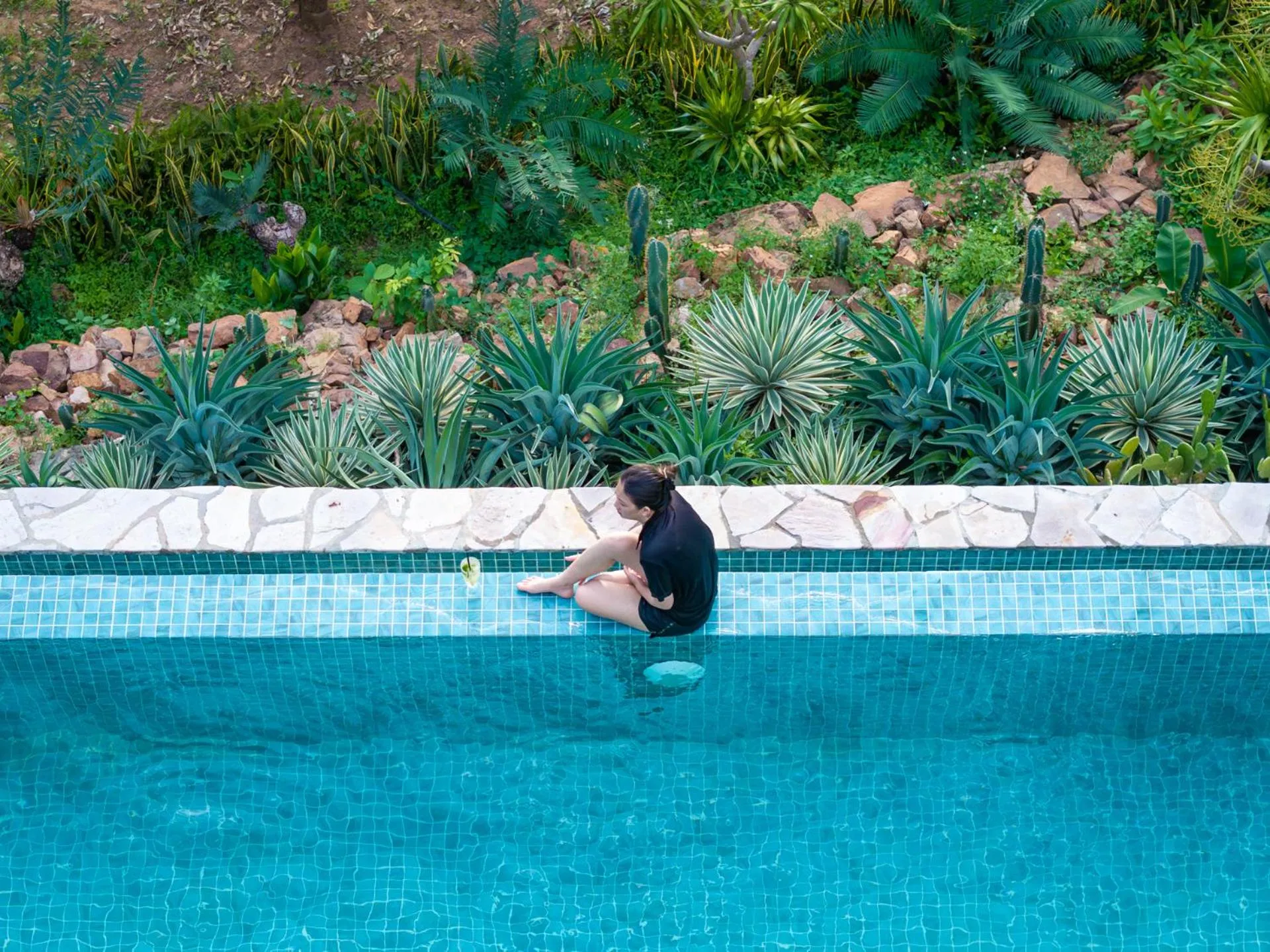 Pool view in Payana Kampot