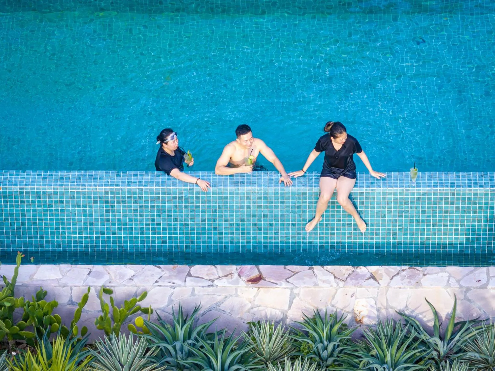 Pool view in Payana Kampot
