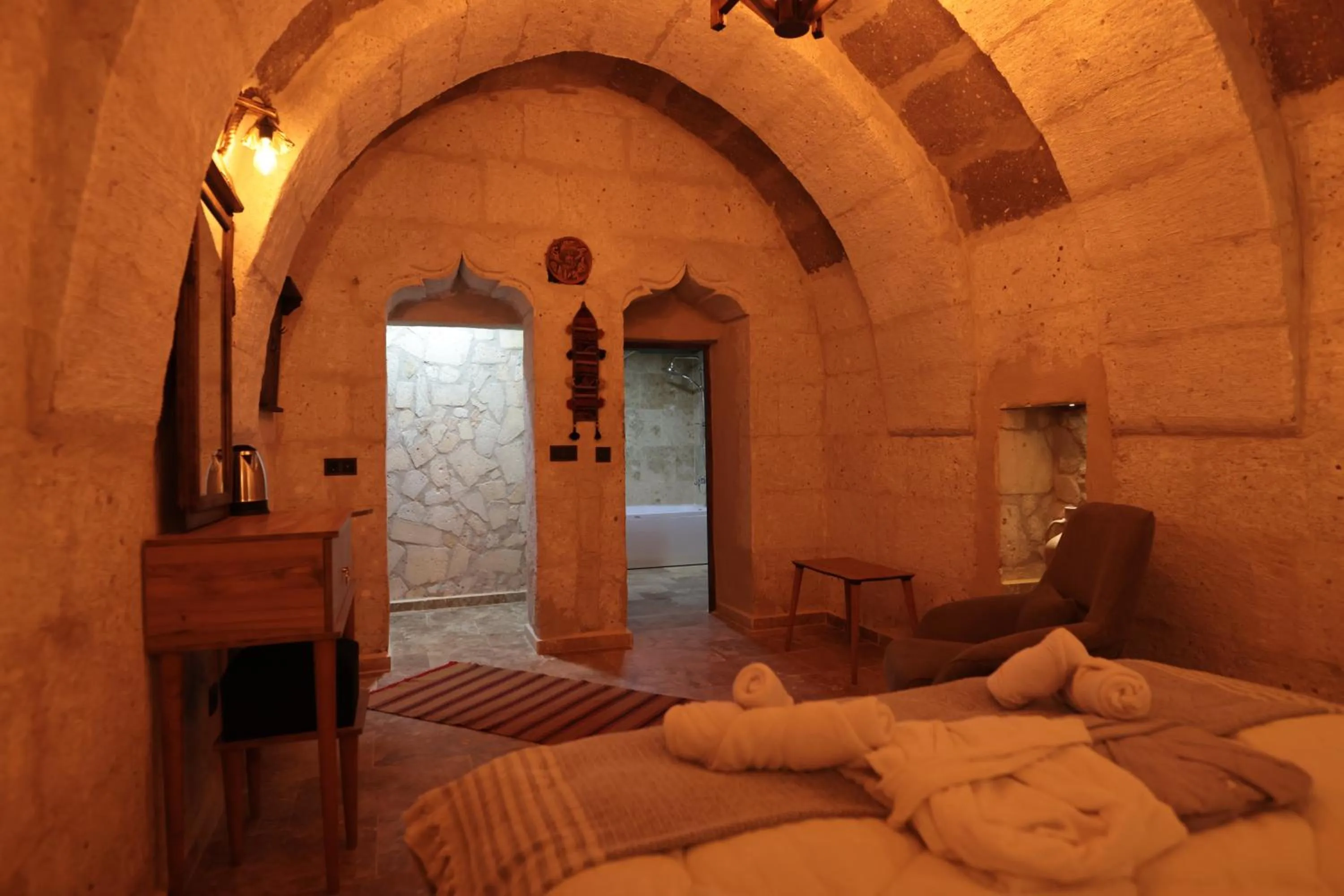 Bed in Stone Owl Otel & Restaurant