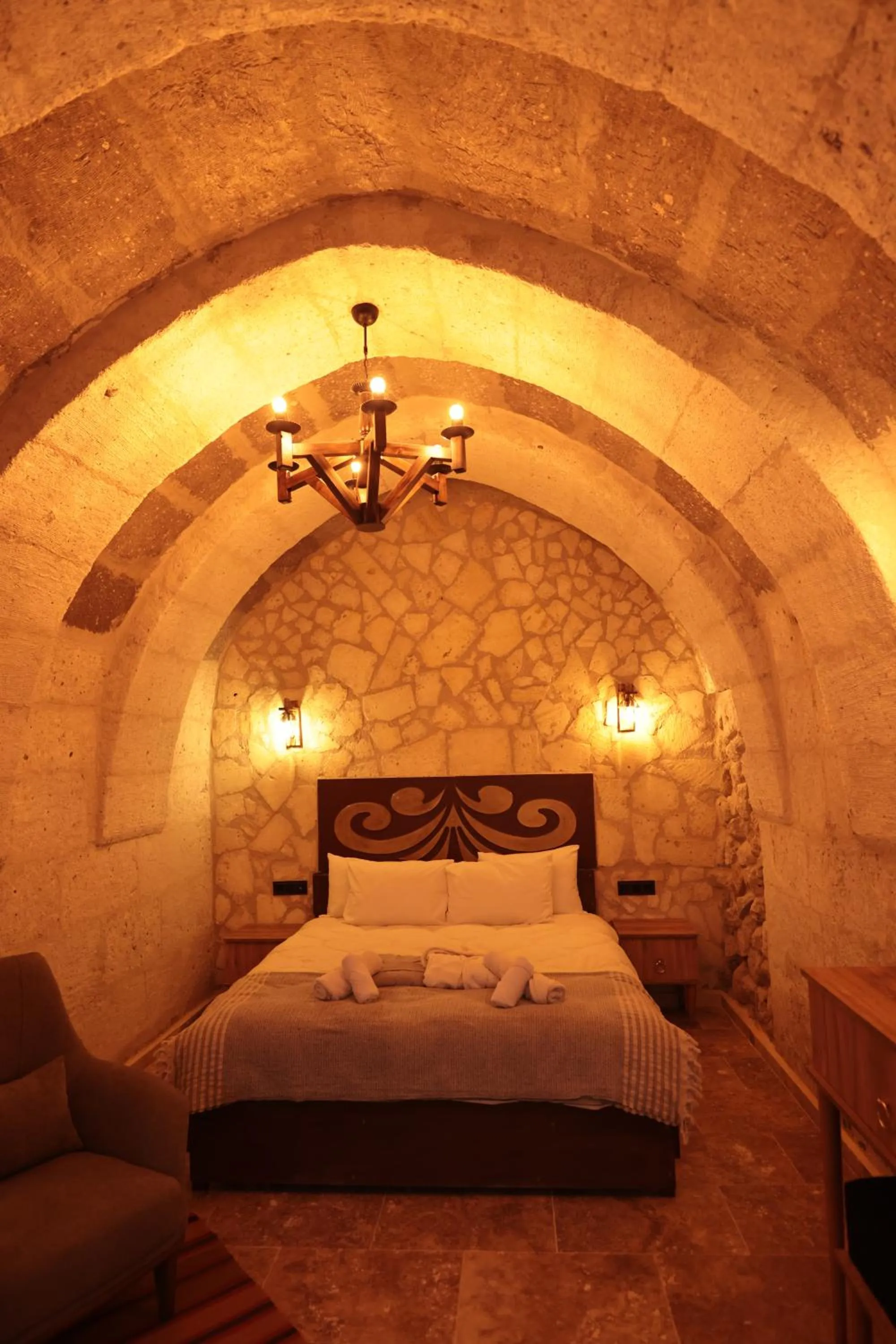 Bed in Stone Owl Otel & Restaurant