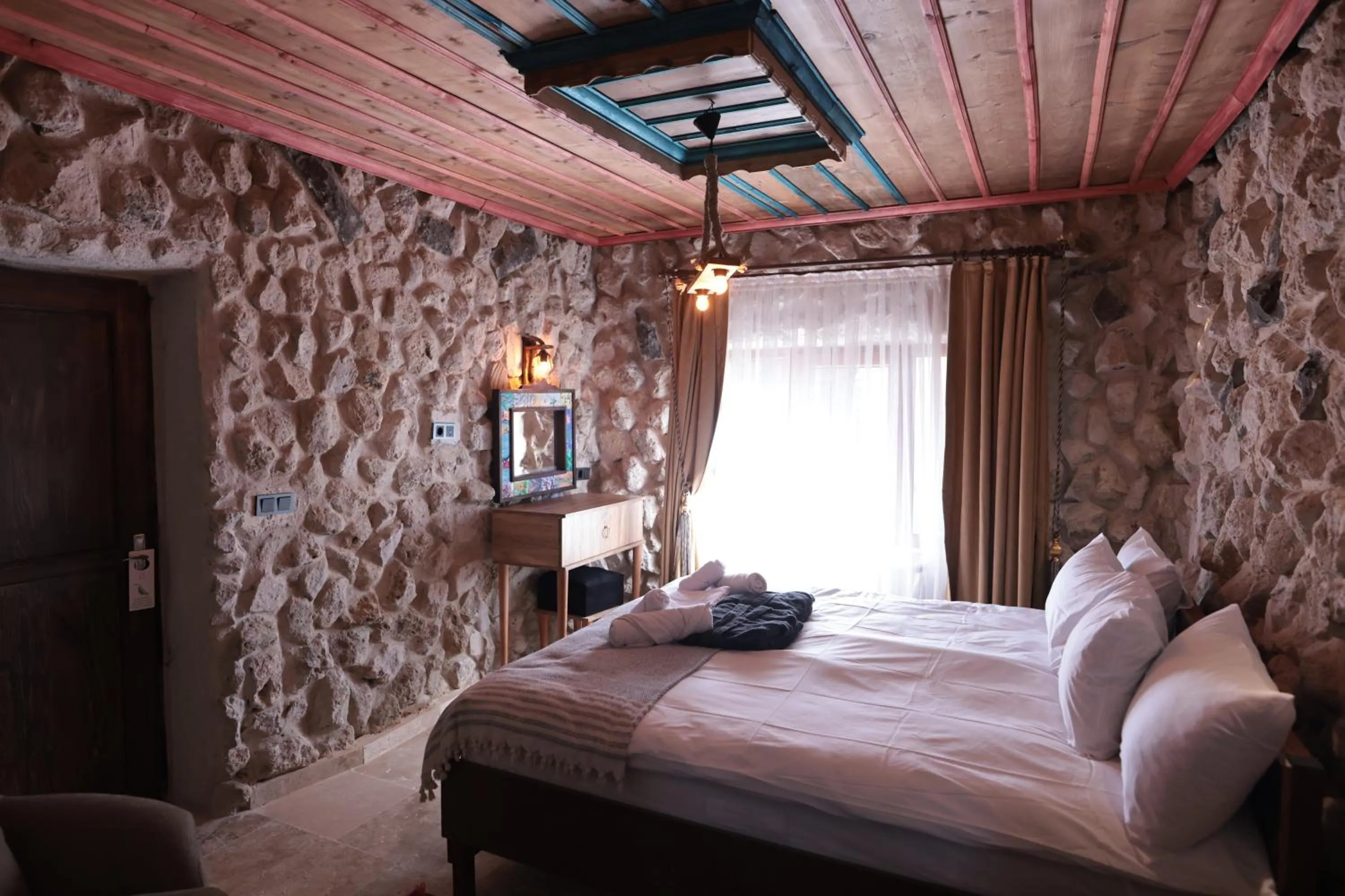 Bed in Stone Owl Otel & Restaurant