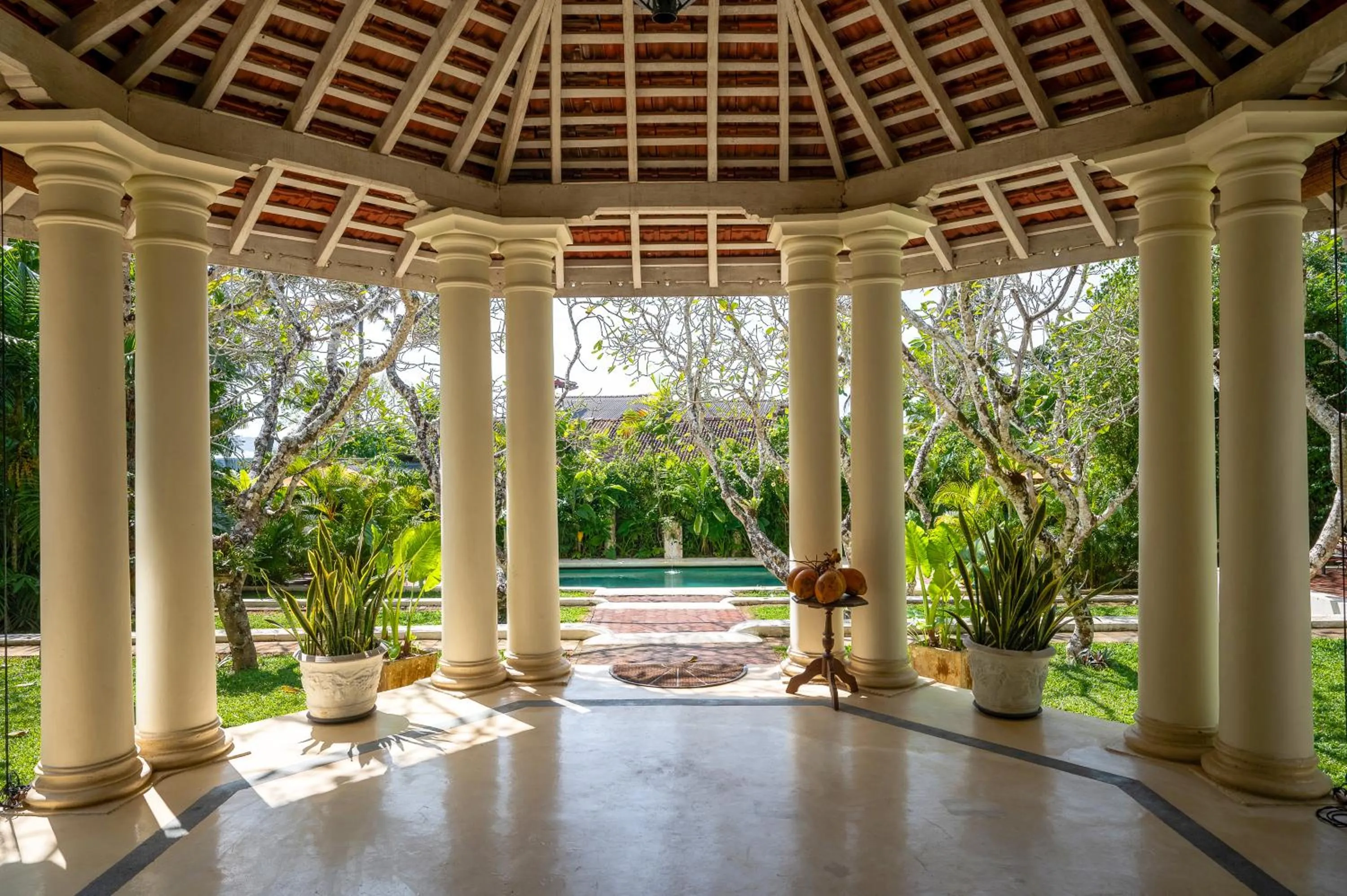 Garden view in The Sun House