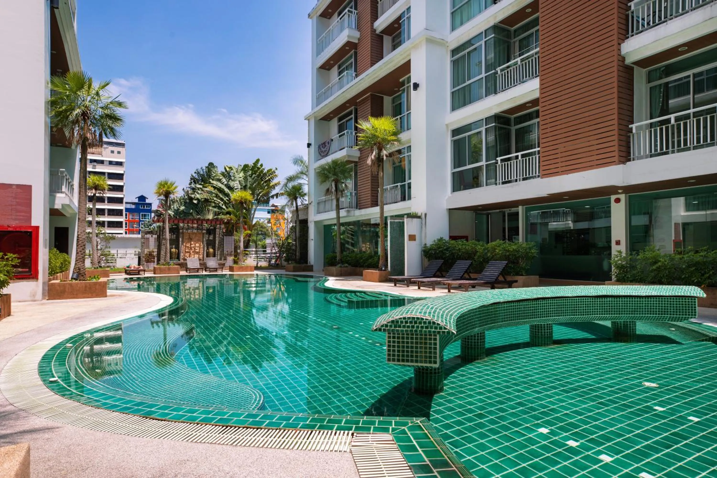 Swimming pool in iCheck inn Residences Patong