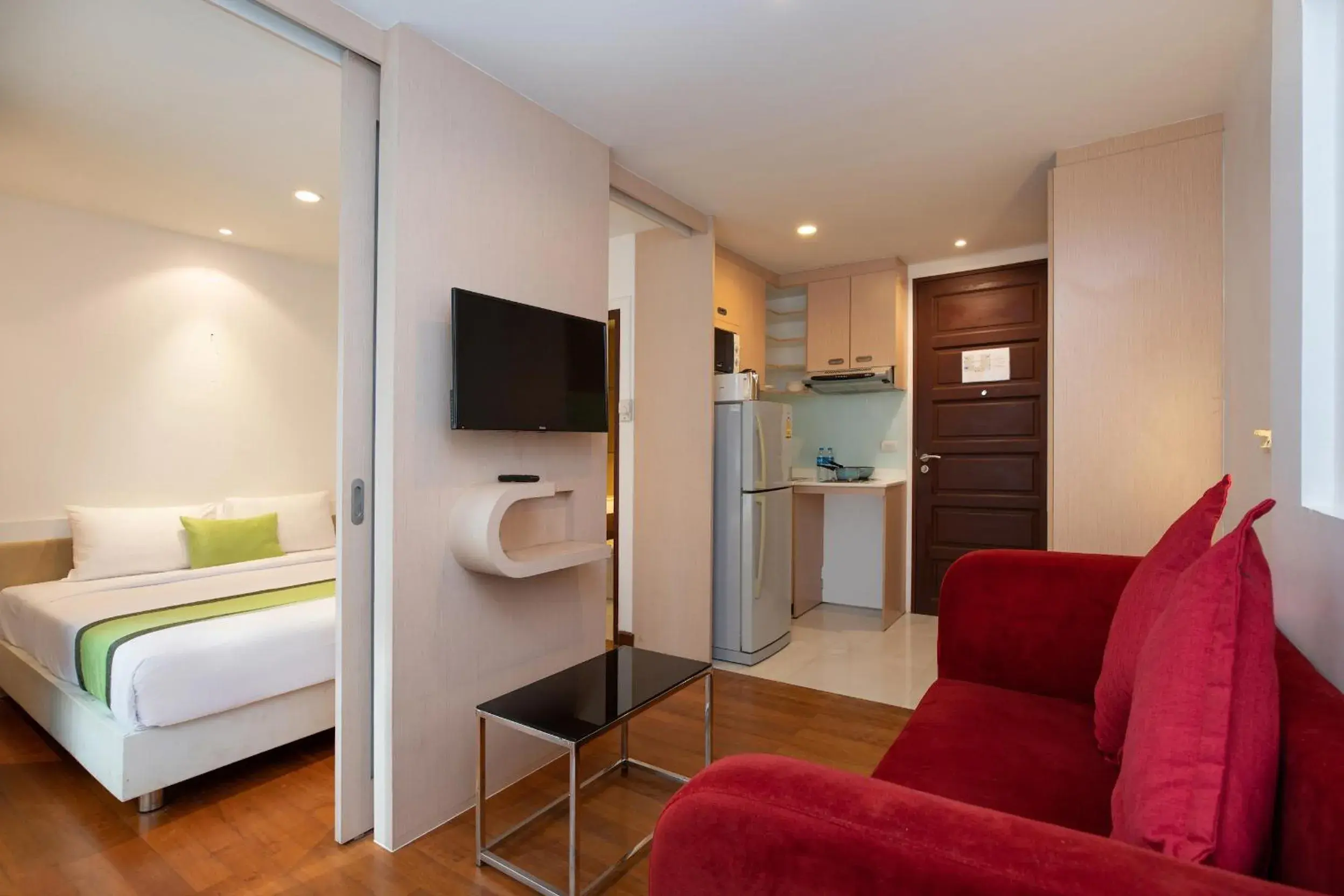 Communal lounge/ TV room, Bed in iCheck inn Residences Patong Communal lounge/ TV room, Bed in iCheck inn Residences Patong