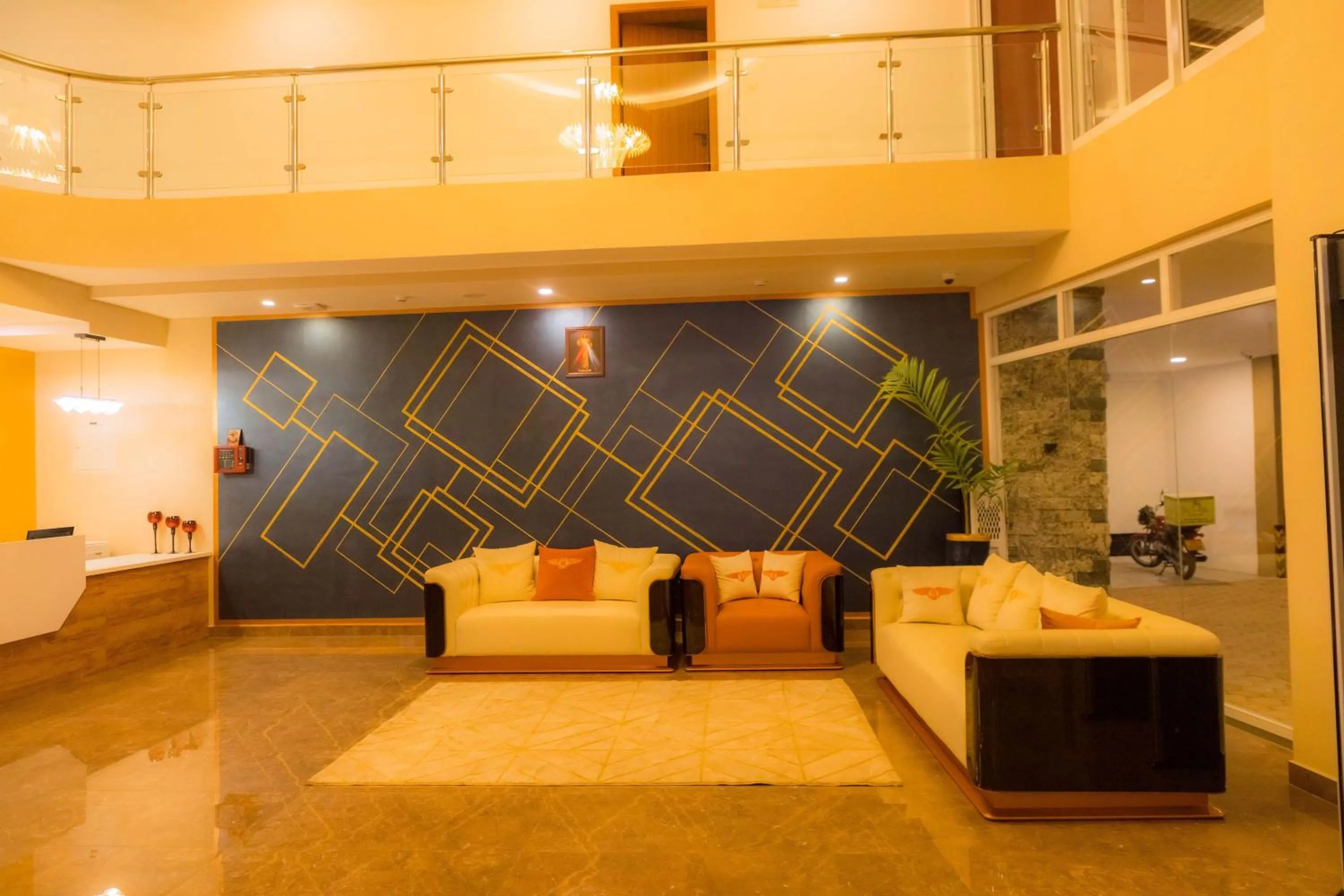 Seating area in The Hut Restaurant & Boutique Hotel