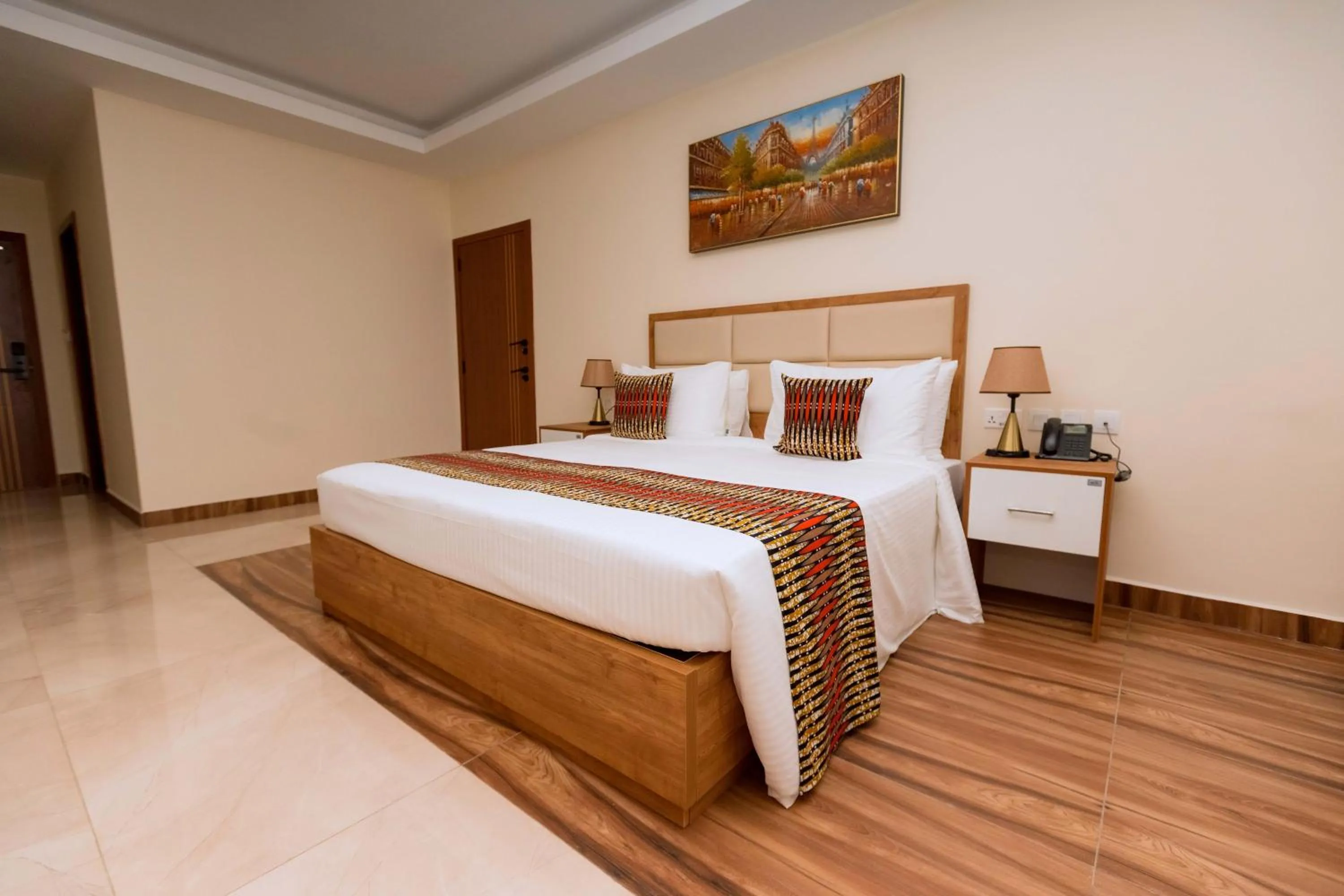 Bed in The Hut Restaurant & Boutique Hotel