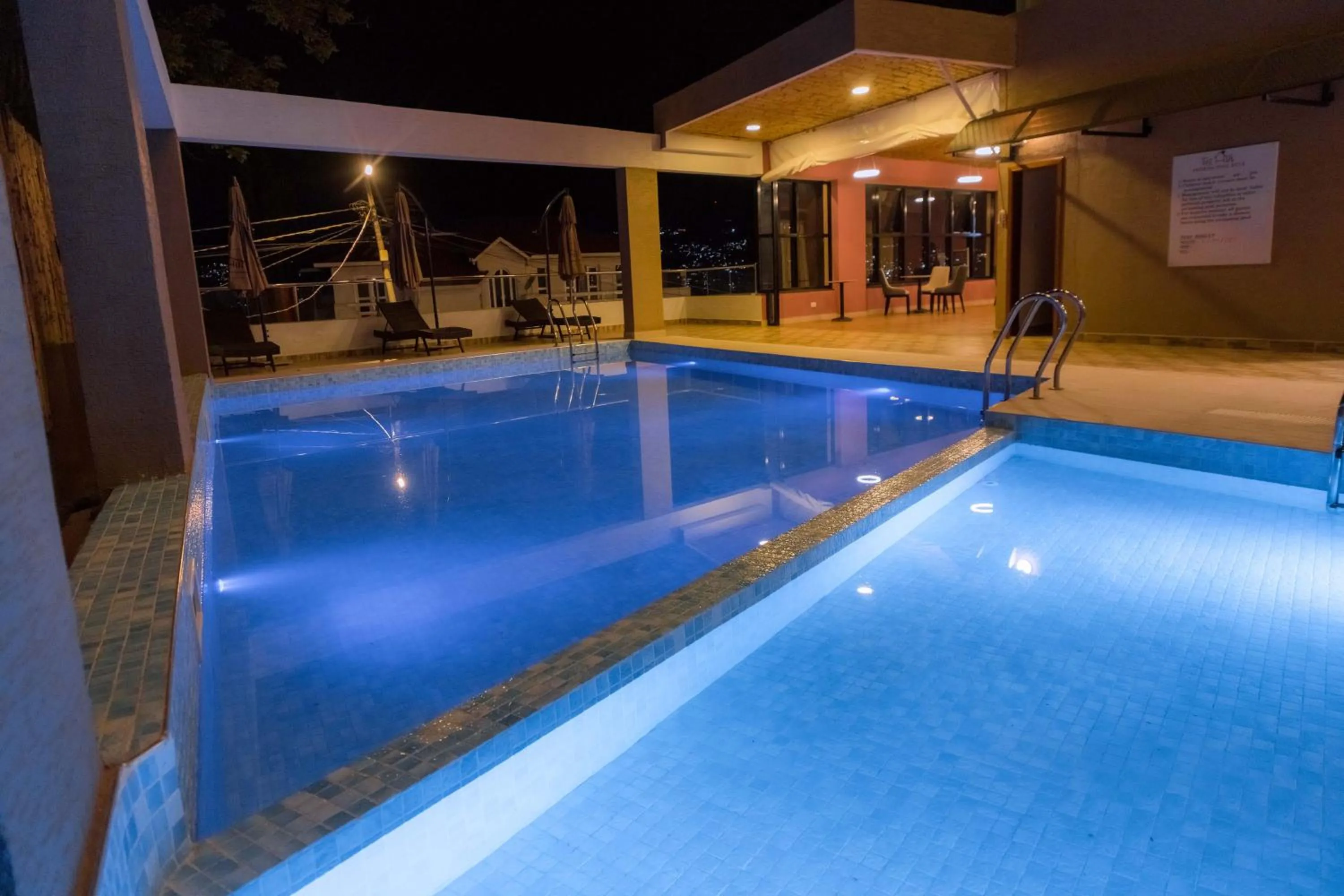 Swimming pool in The Hut Restaurant & Boutique Hotel