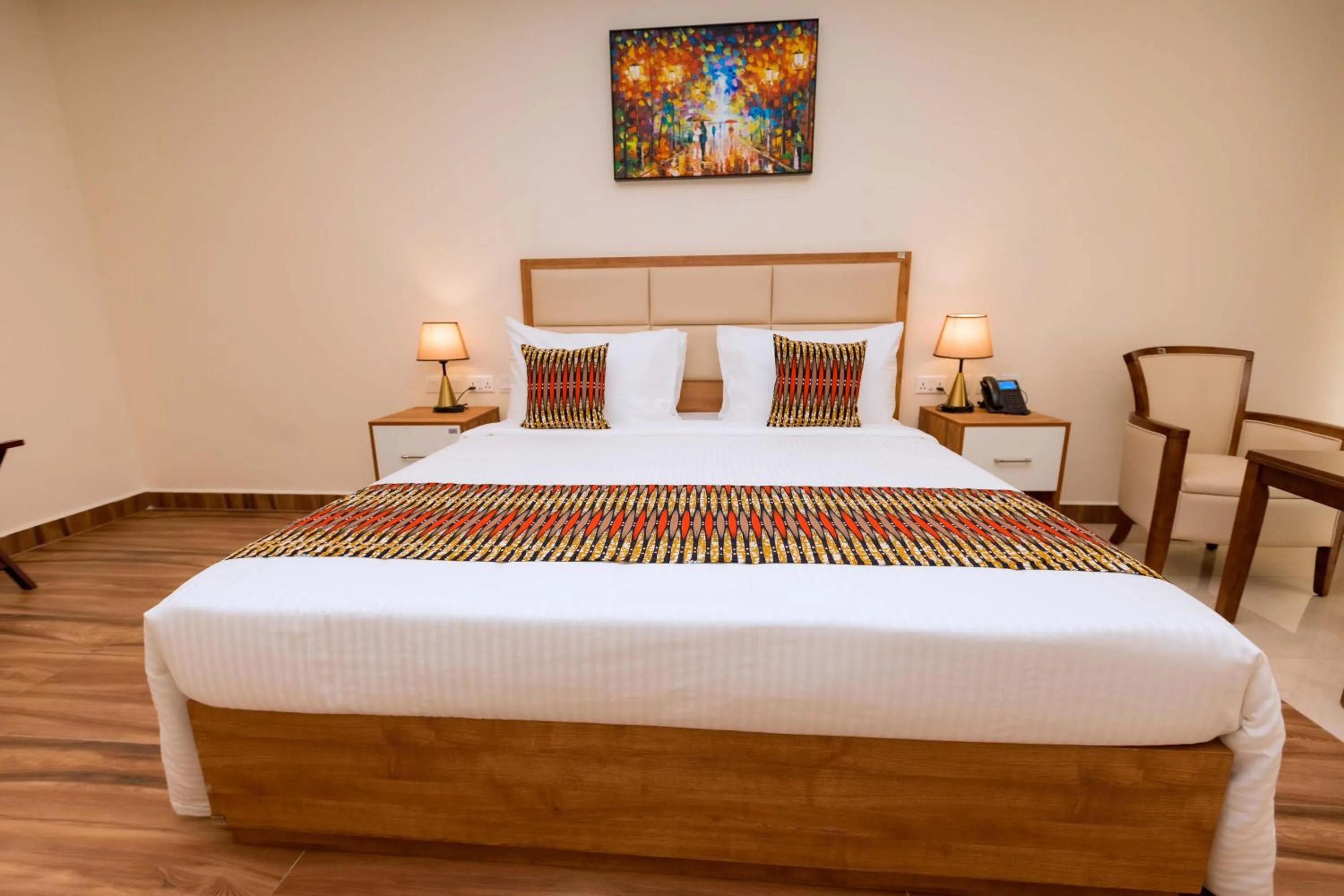 Bed in The Hut Restaurant & Boutique Hotel