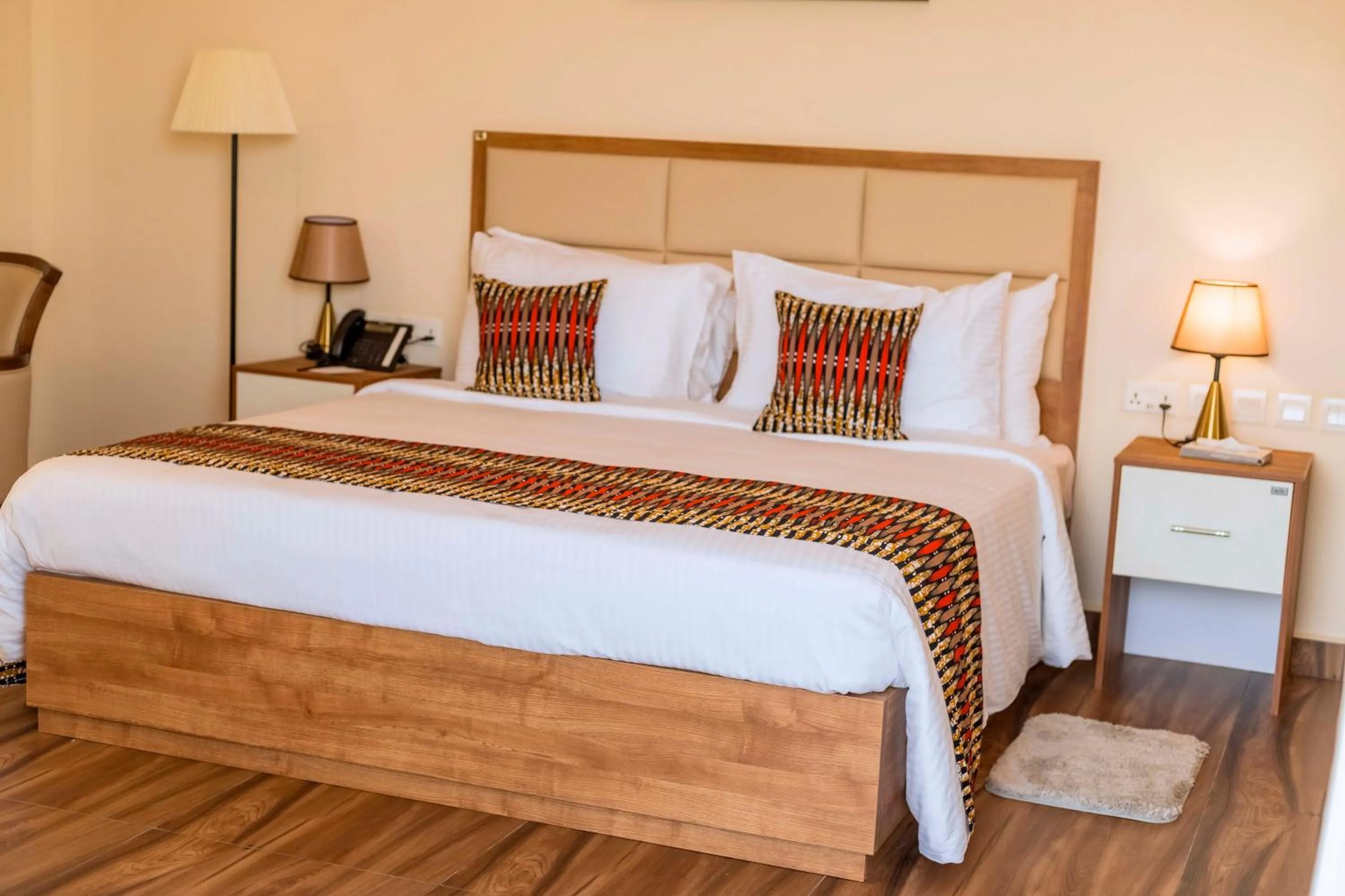 Bed in The Hut Restaurant & Boutique Hotel