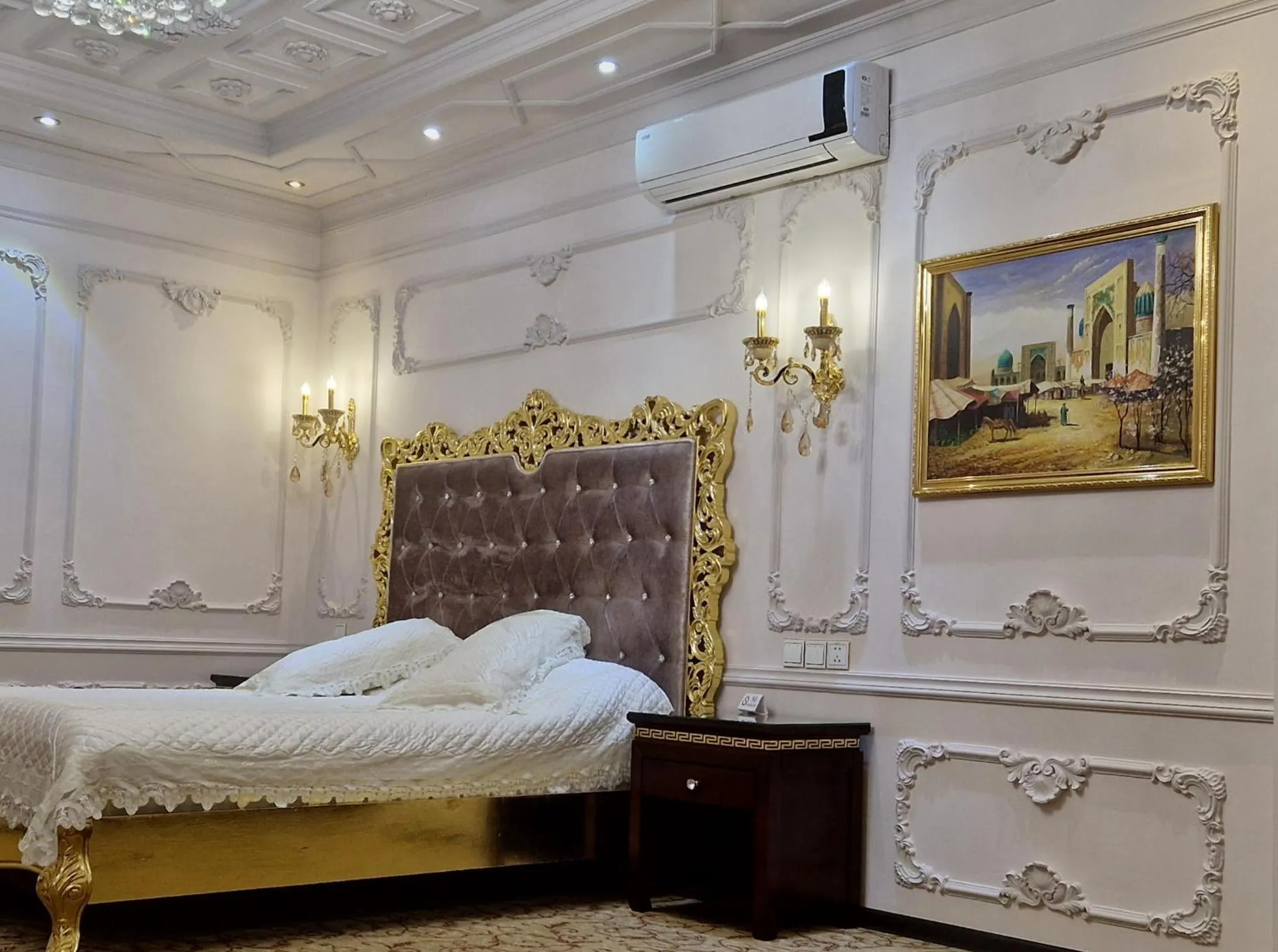 Bed in EmirHan Hotel