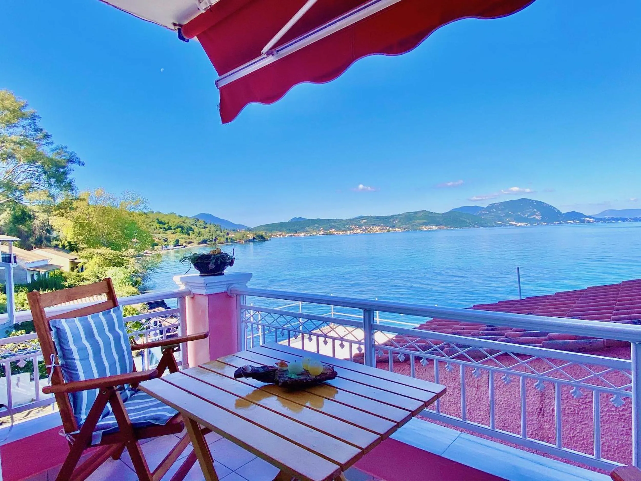Balcony/Terrace in SeaFront Villa Ourania