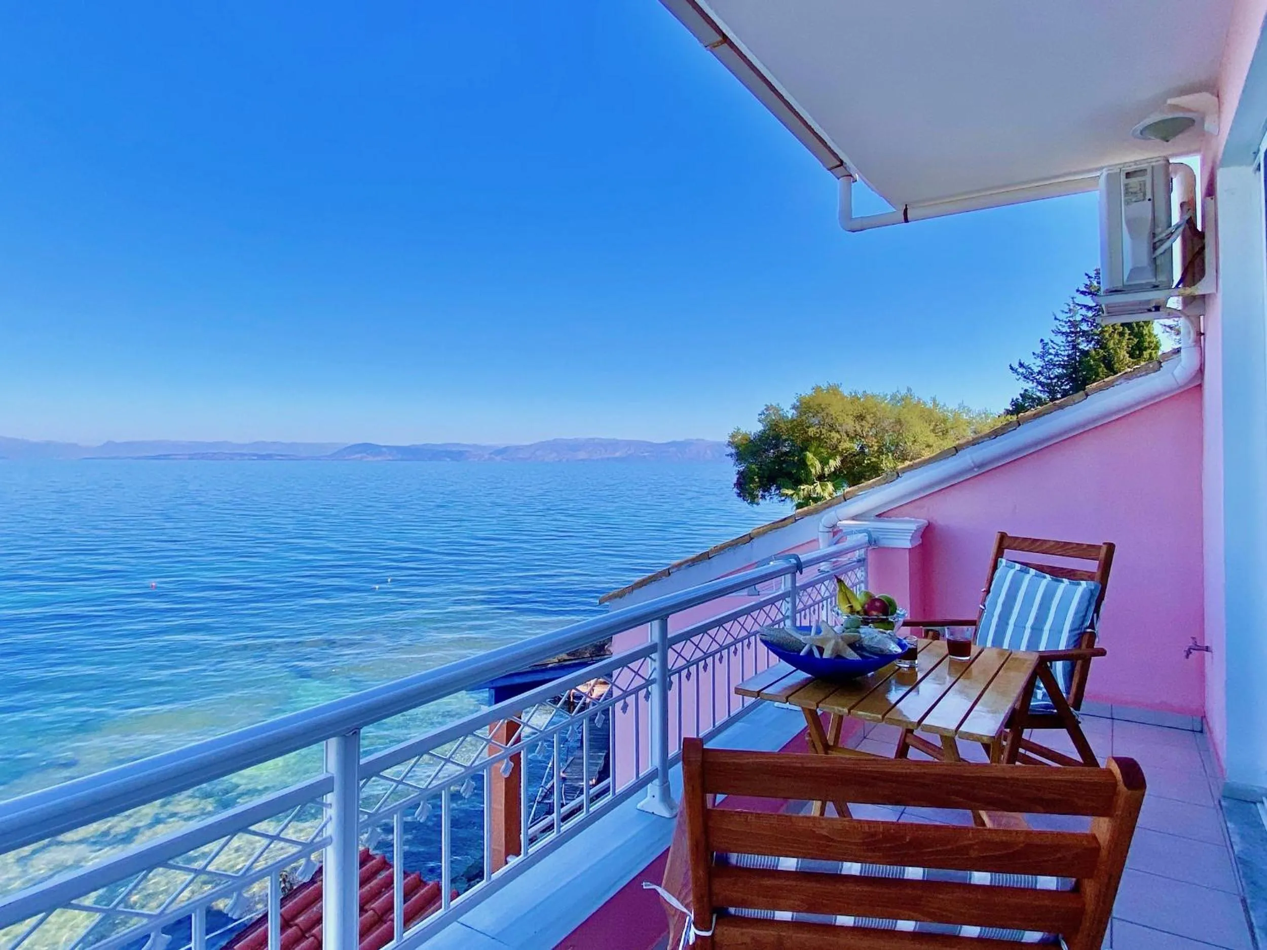 Balcony/Terrace in SeaFront Villa Ourania