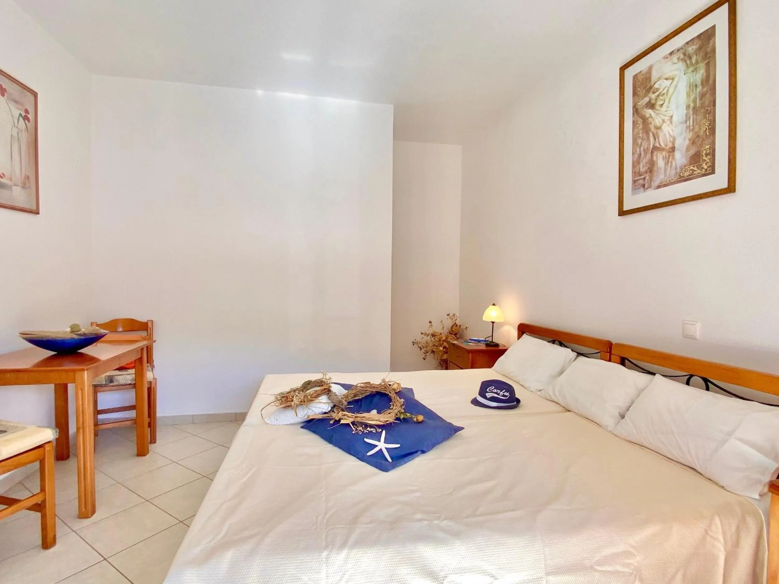 Bedroom, Bed in SeaFront Villa Ourania