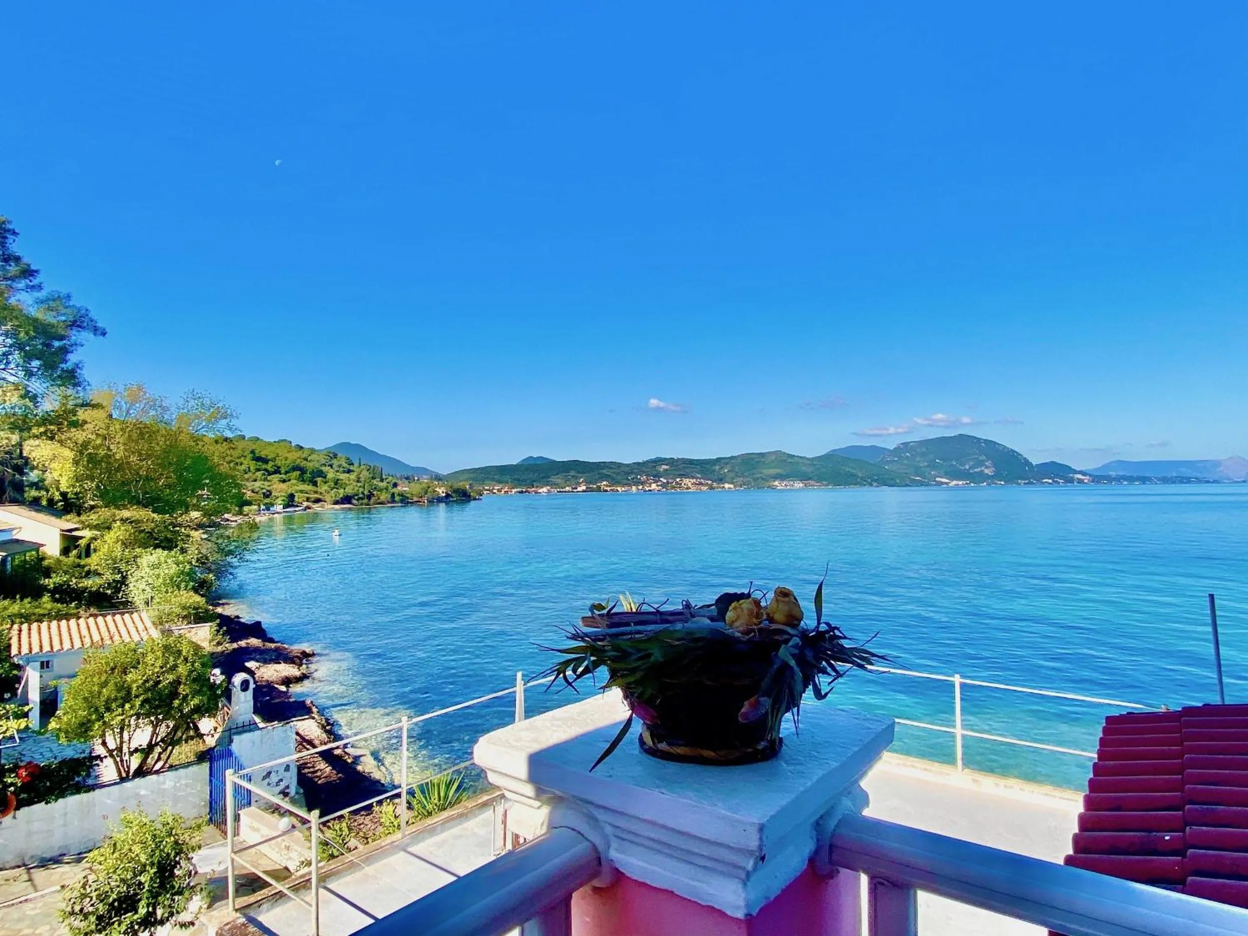 Balcony/Terrace in SeaFront Villa Ourania
