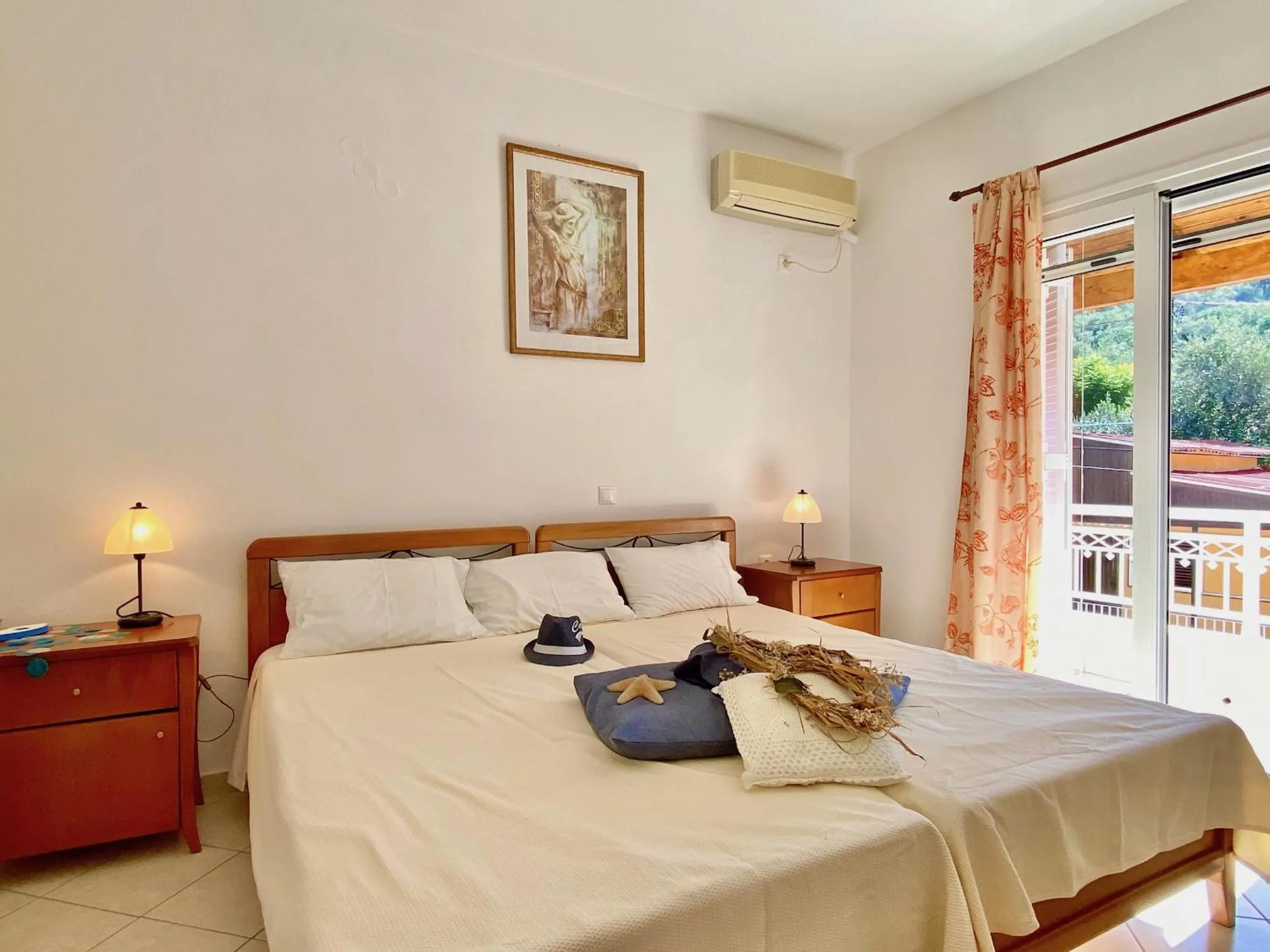 Bedroom, Bed in SeaFront Villa Ourania