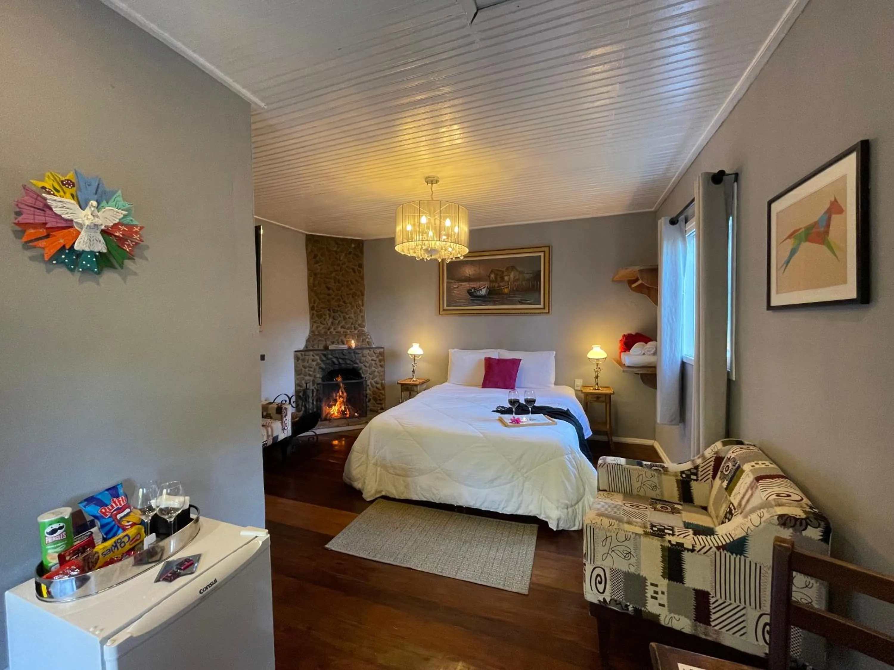 Bed in Pousada Refúgio das Aves