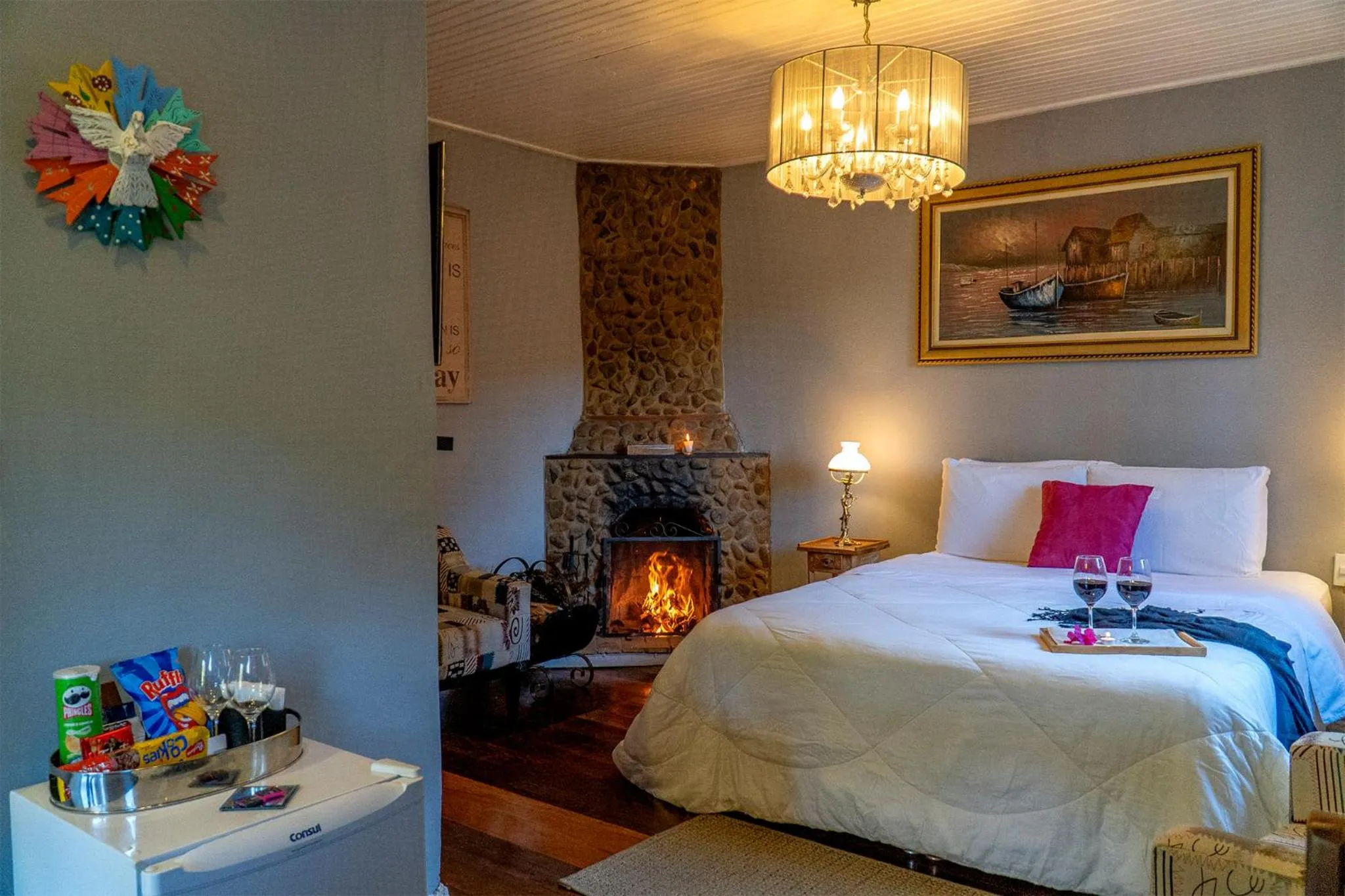 Bed in Pousada Refúgio das Aves