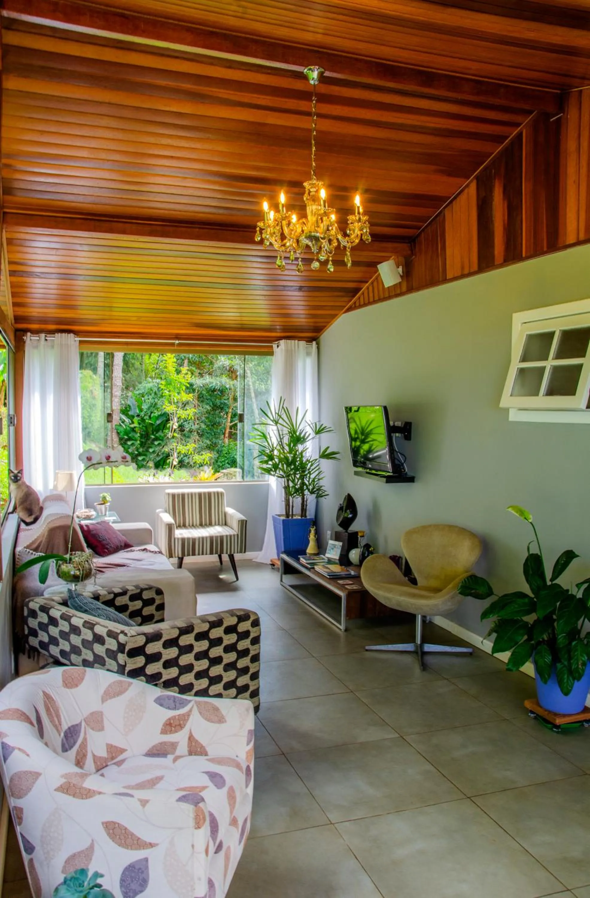 Living room in Pousada Refúgio das Aves