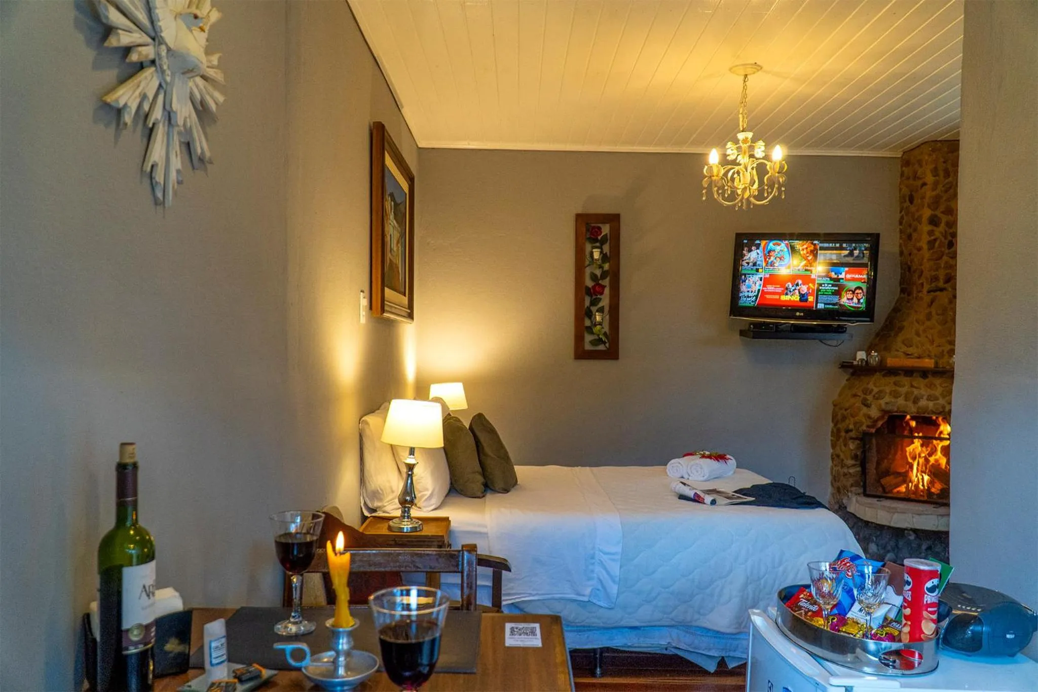 Bed in Pousada Refúgio das Aves