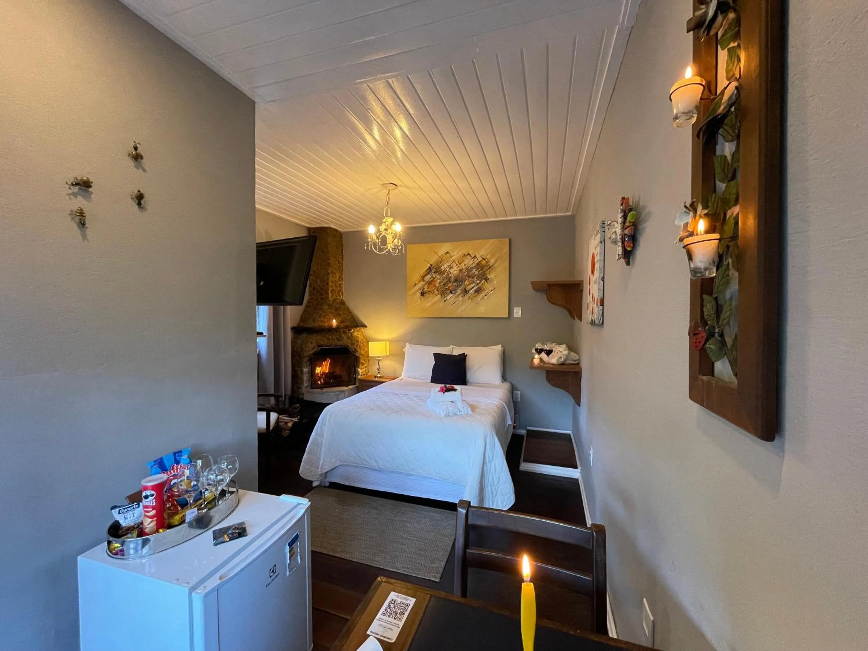 Bed in Pousada Refúgio das Aves