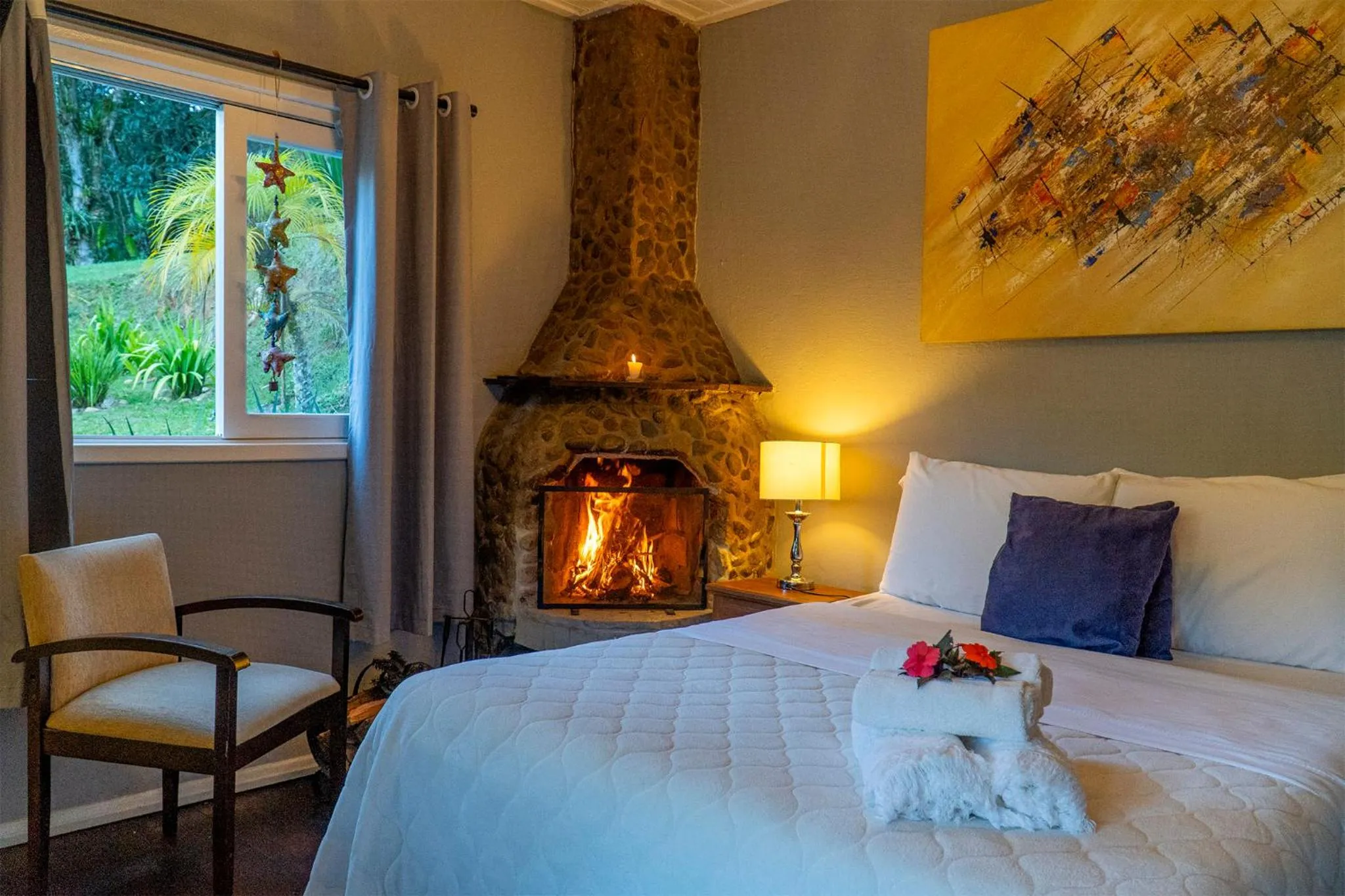 Bed in Pousada Refúgio das Aves