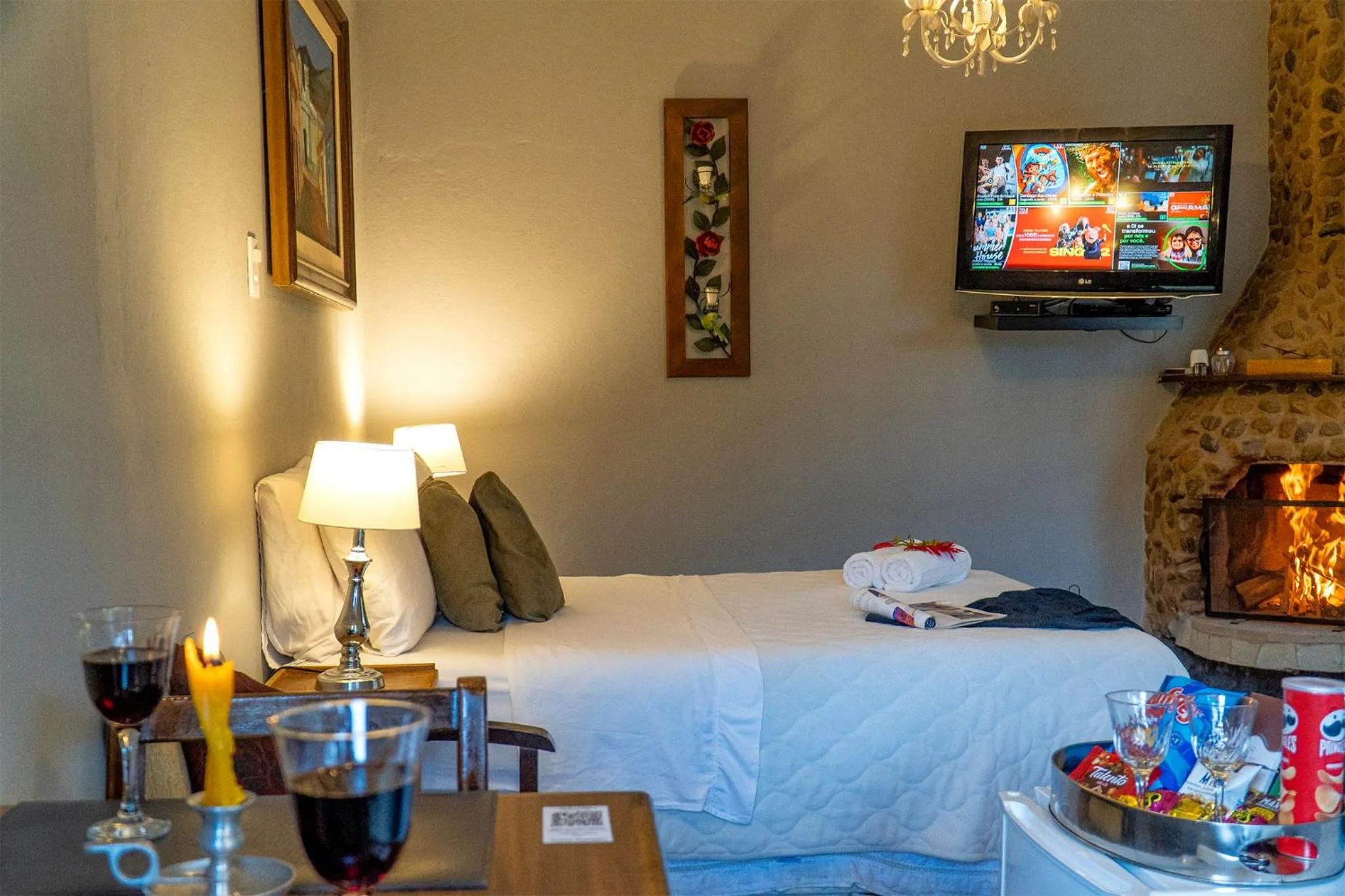 Bed in Pousada Refúgio das Aves