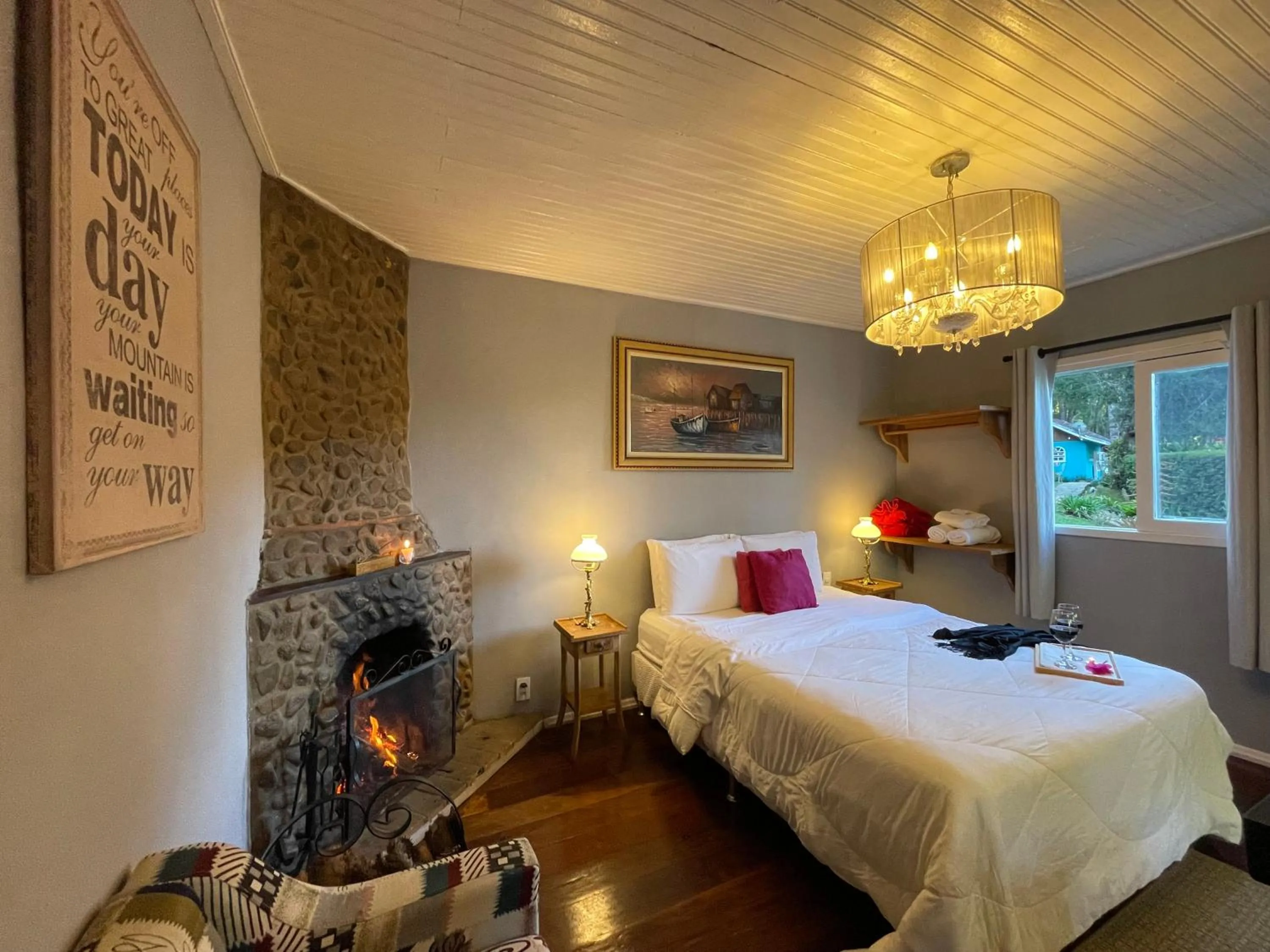 Bed in Pousada Refúgio das Aves