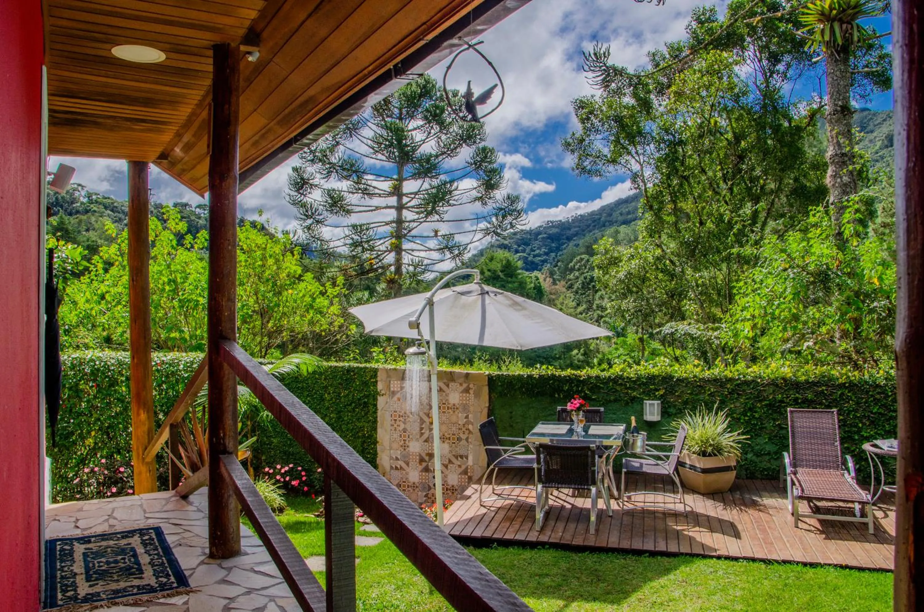 Pool view in Pousada Refúgio das Aves