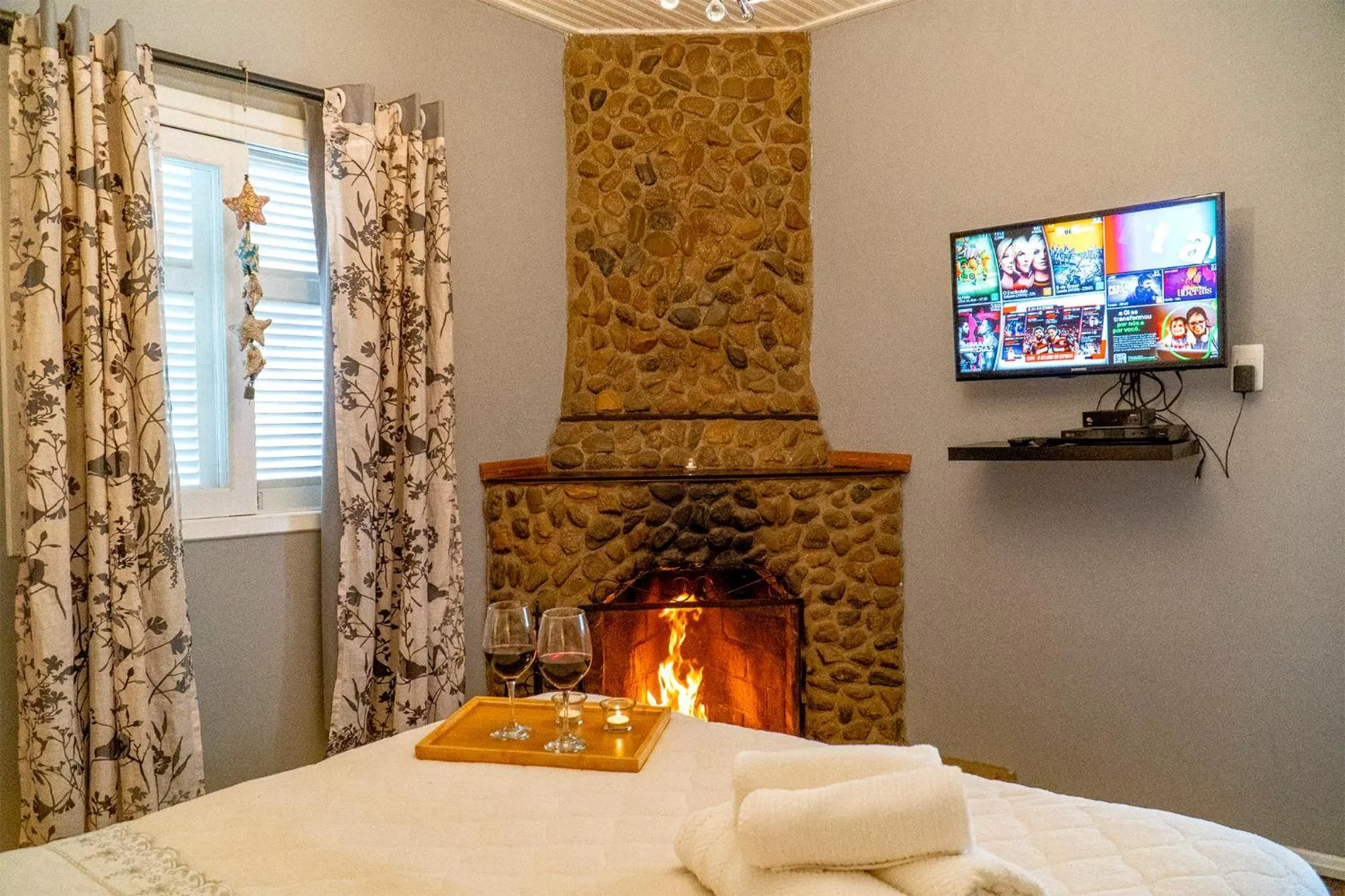 Bed in Pousada Refúgio das Aves