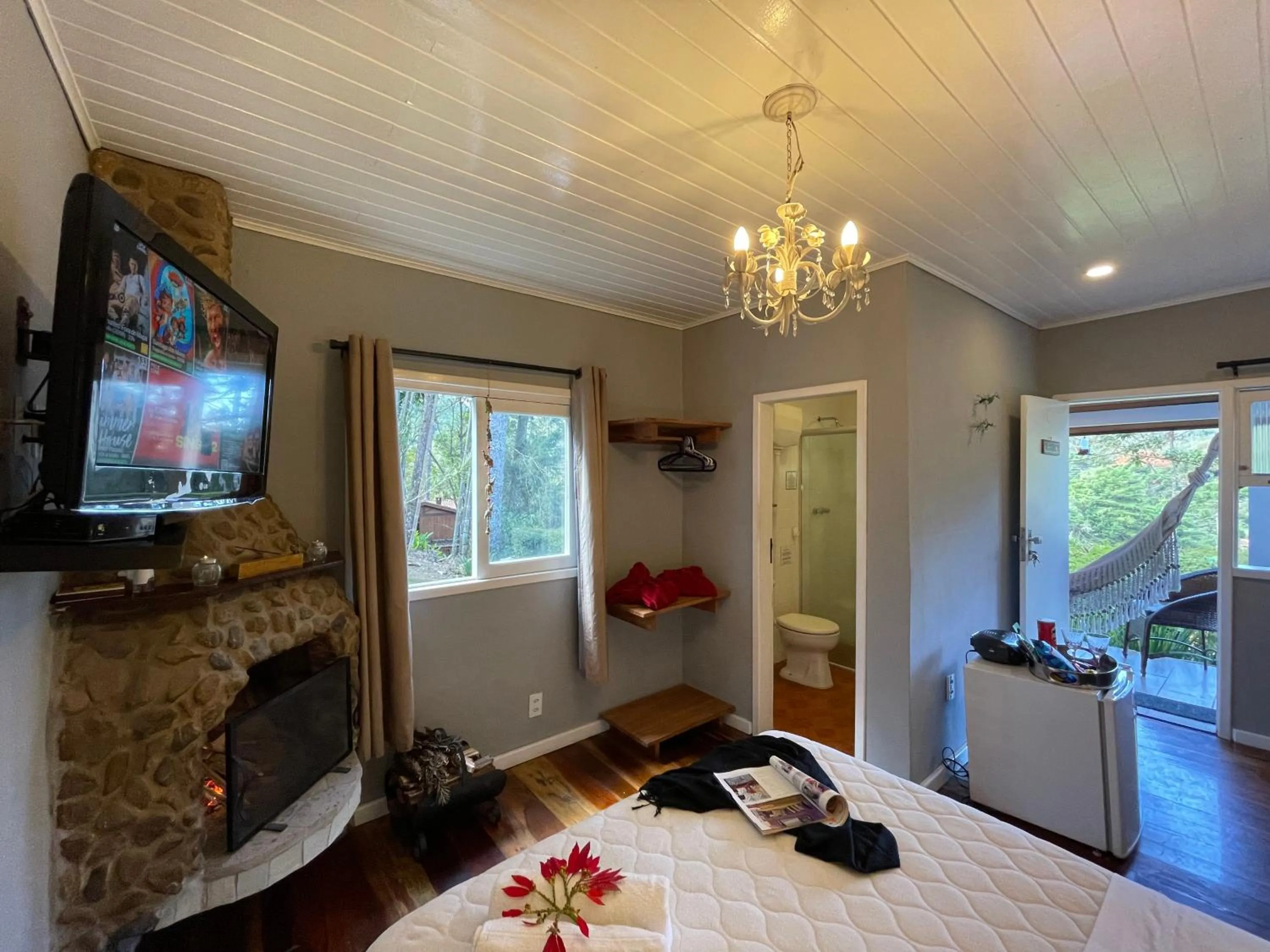 Bed in Pousada Refúgio das Aves