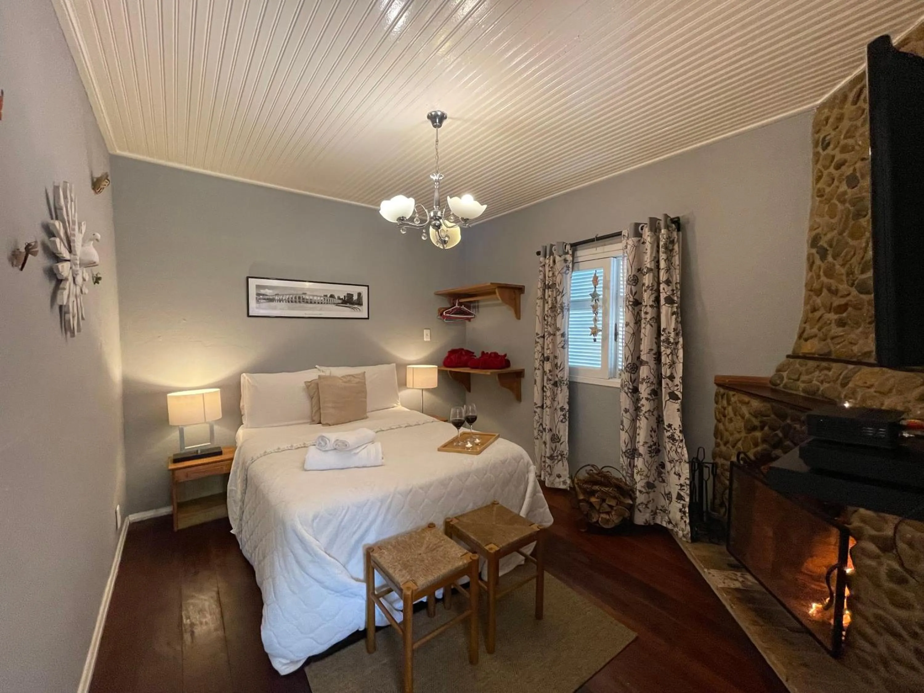 Bed in Pousada Refúgio das Aves