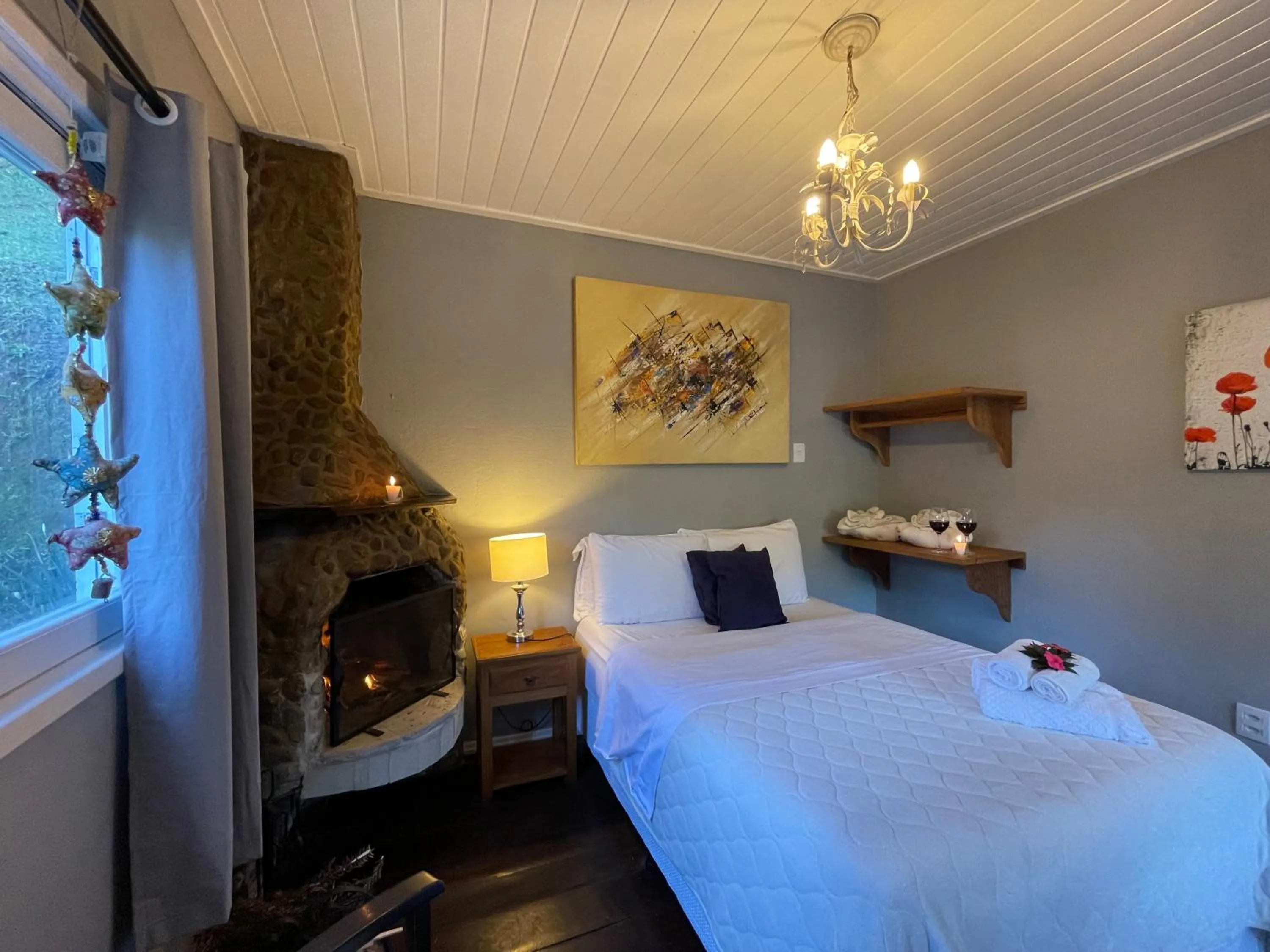 Bed in Pousada Refúgio das Aves