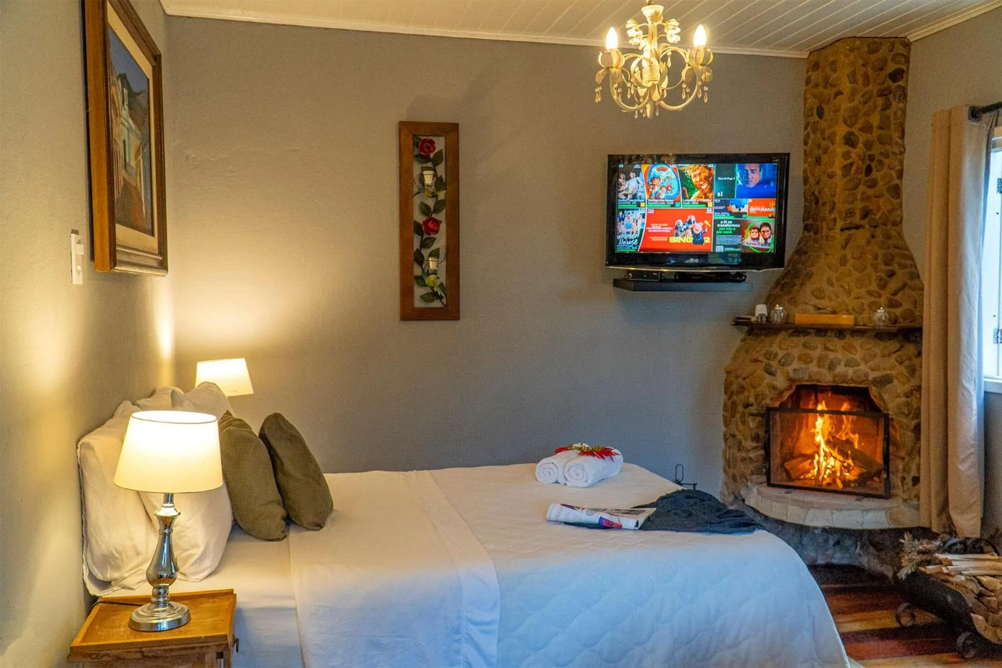 Bed in Pousada Refúgio das Aves