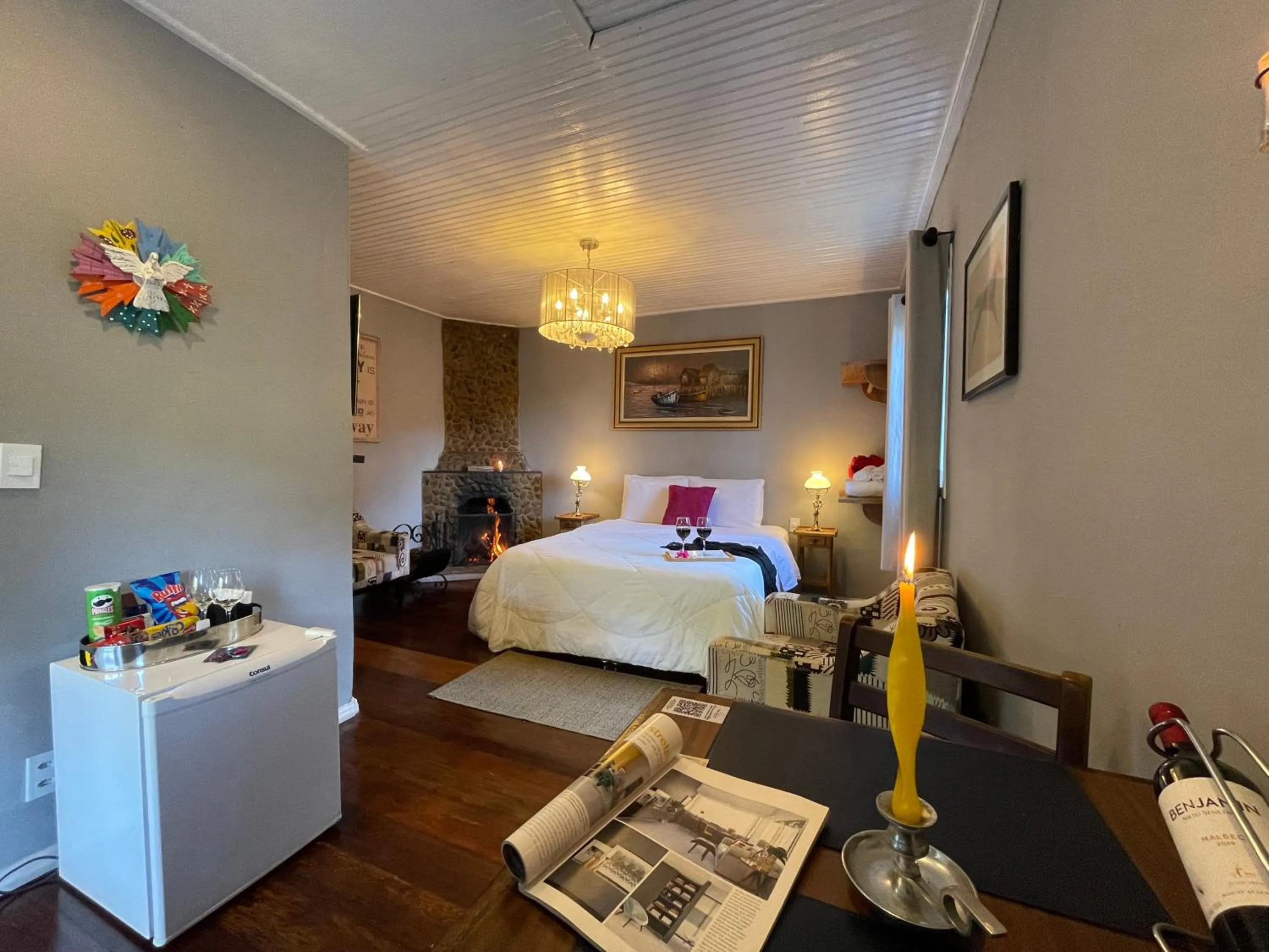 Bed in Pousada Refúgio das Aves