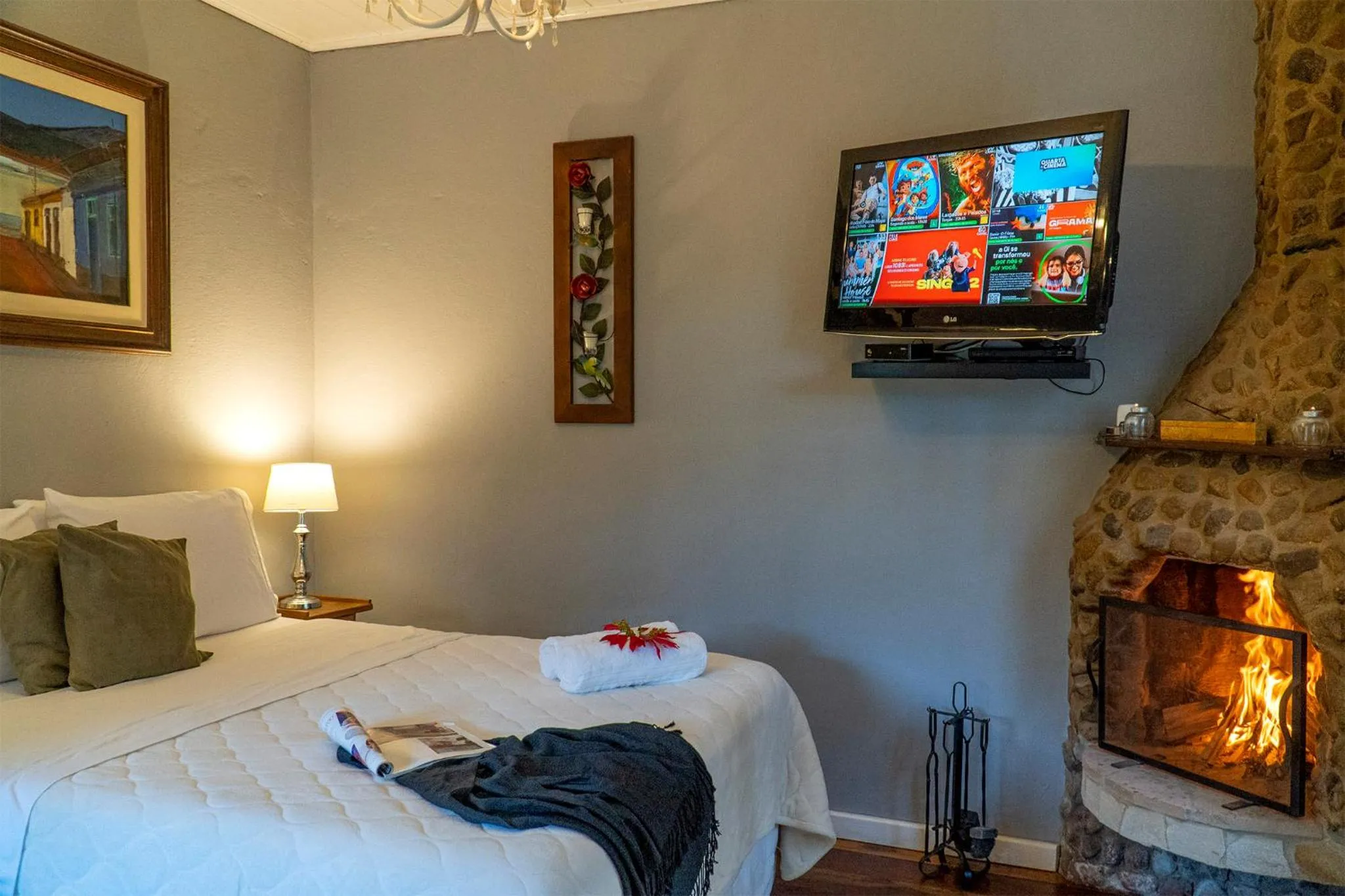 Bed in Pousada Refúgio das Aves