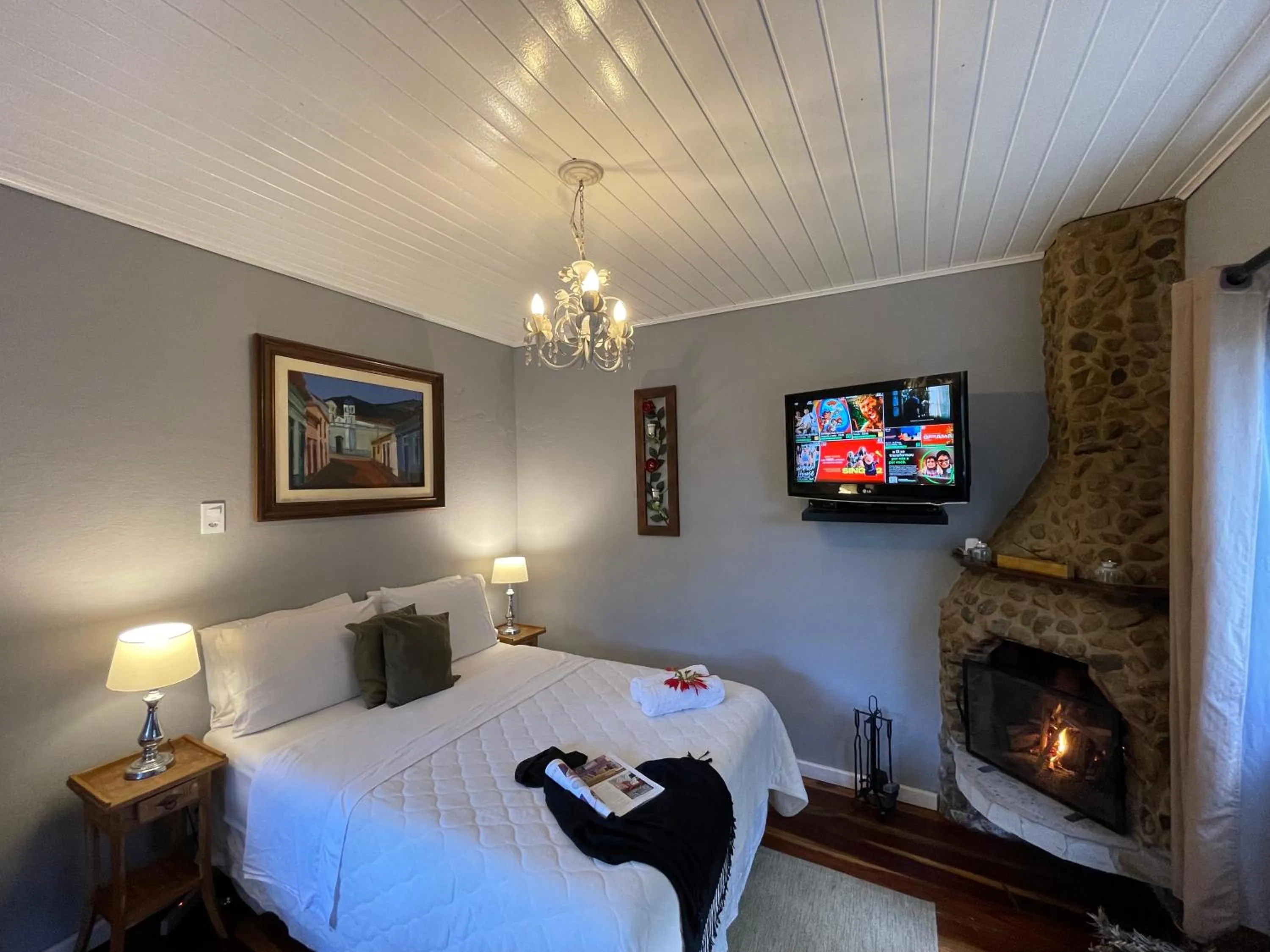 Bed in Pousada Refúgio das Aves