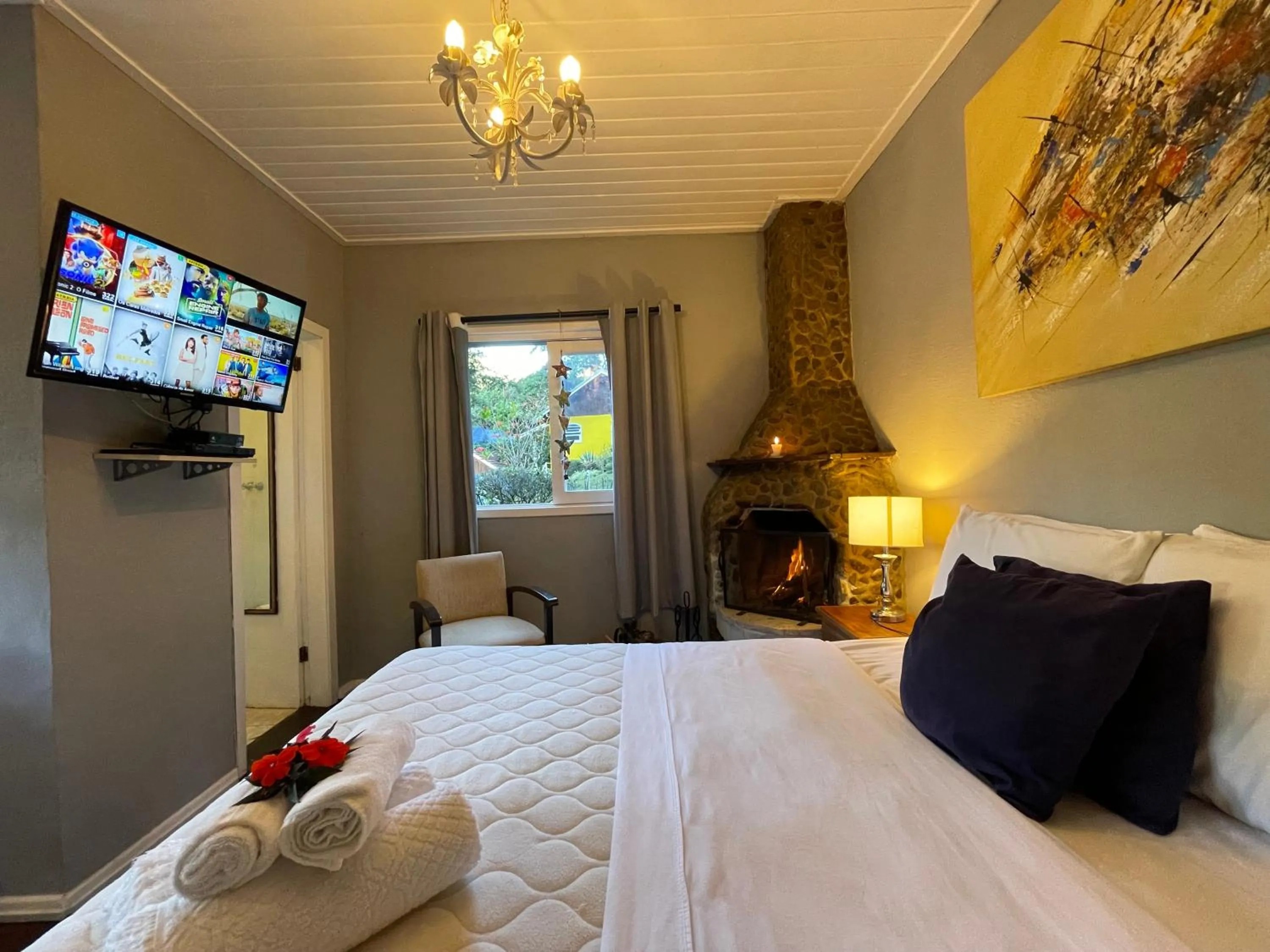 Bed in Pousada Refúgio das Aves