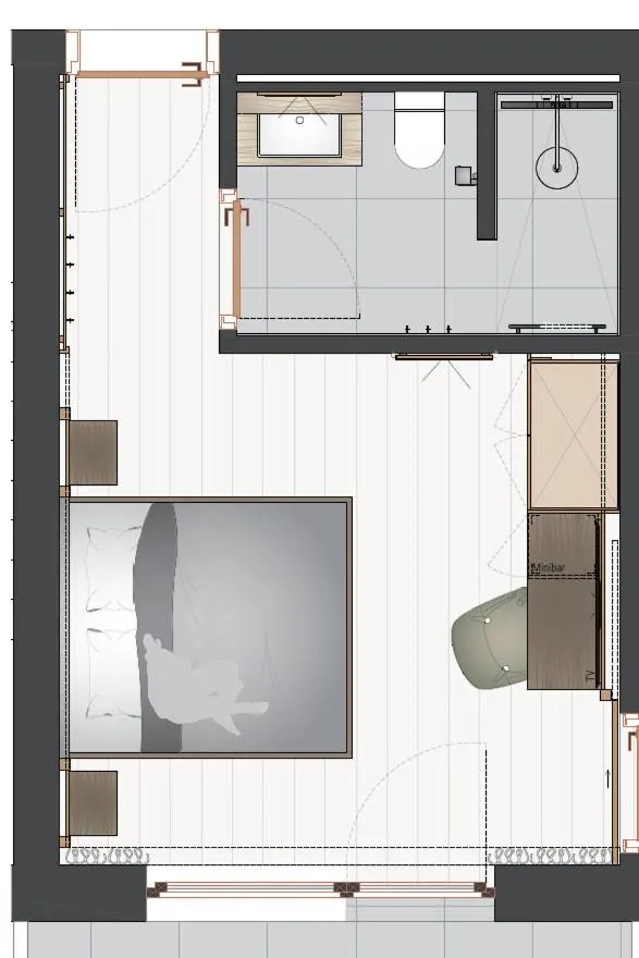 Floor plan in Hotel Moser