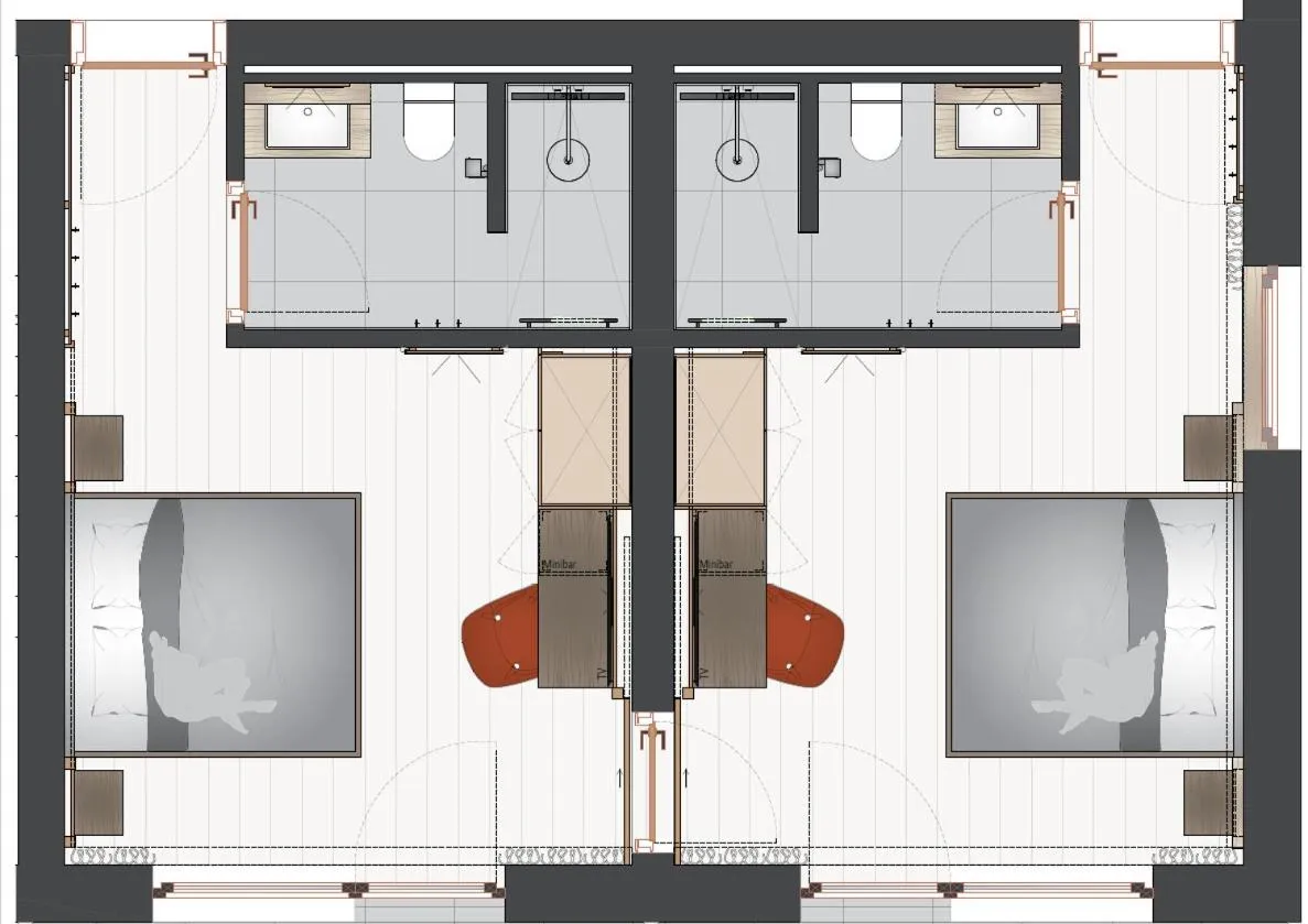 Floor plan in Hotel Moser