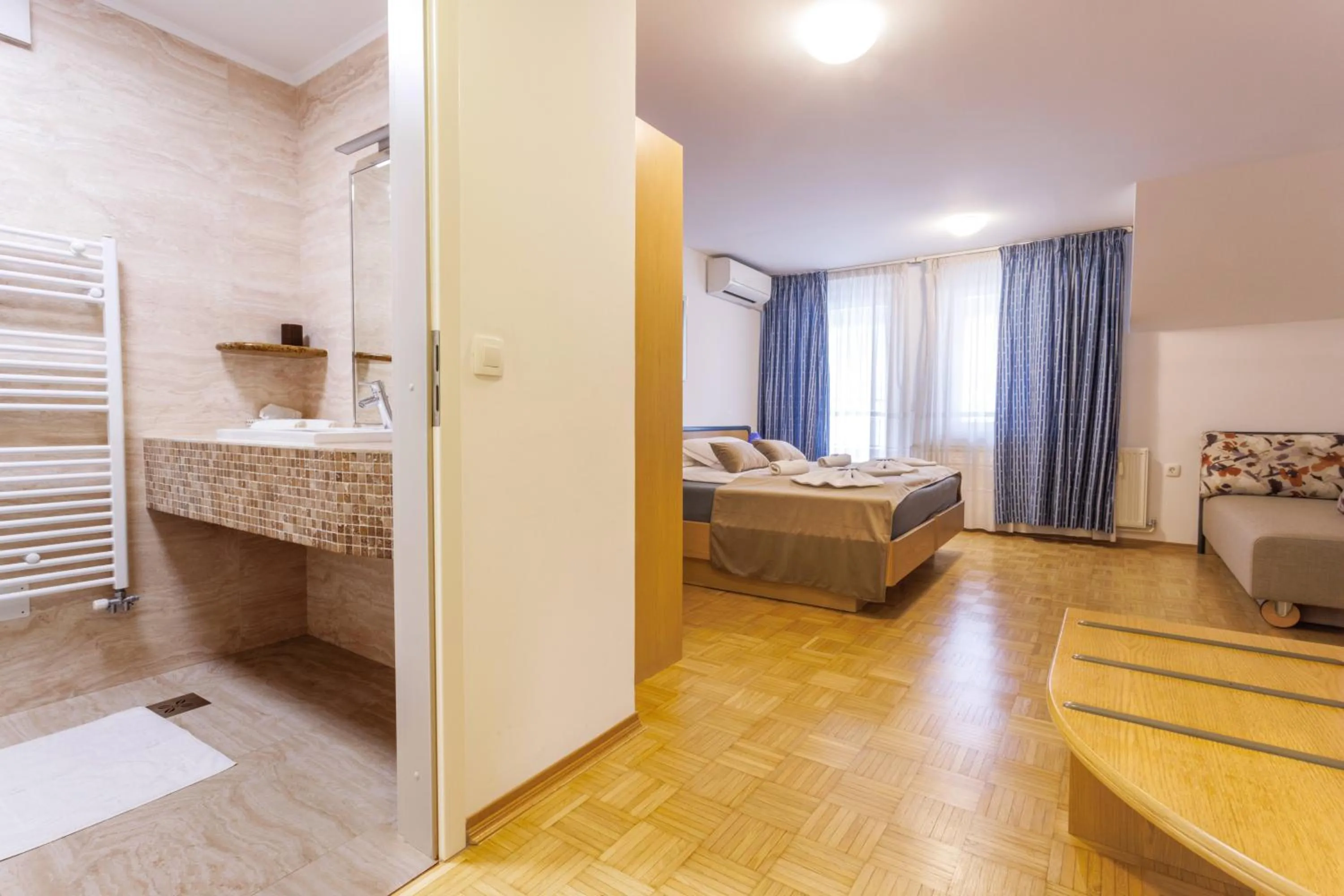Bathroom, Bed in Hotel Vegov Hram
