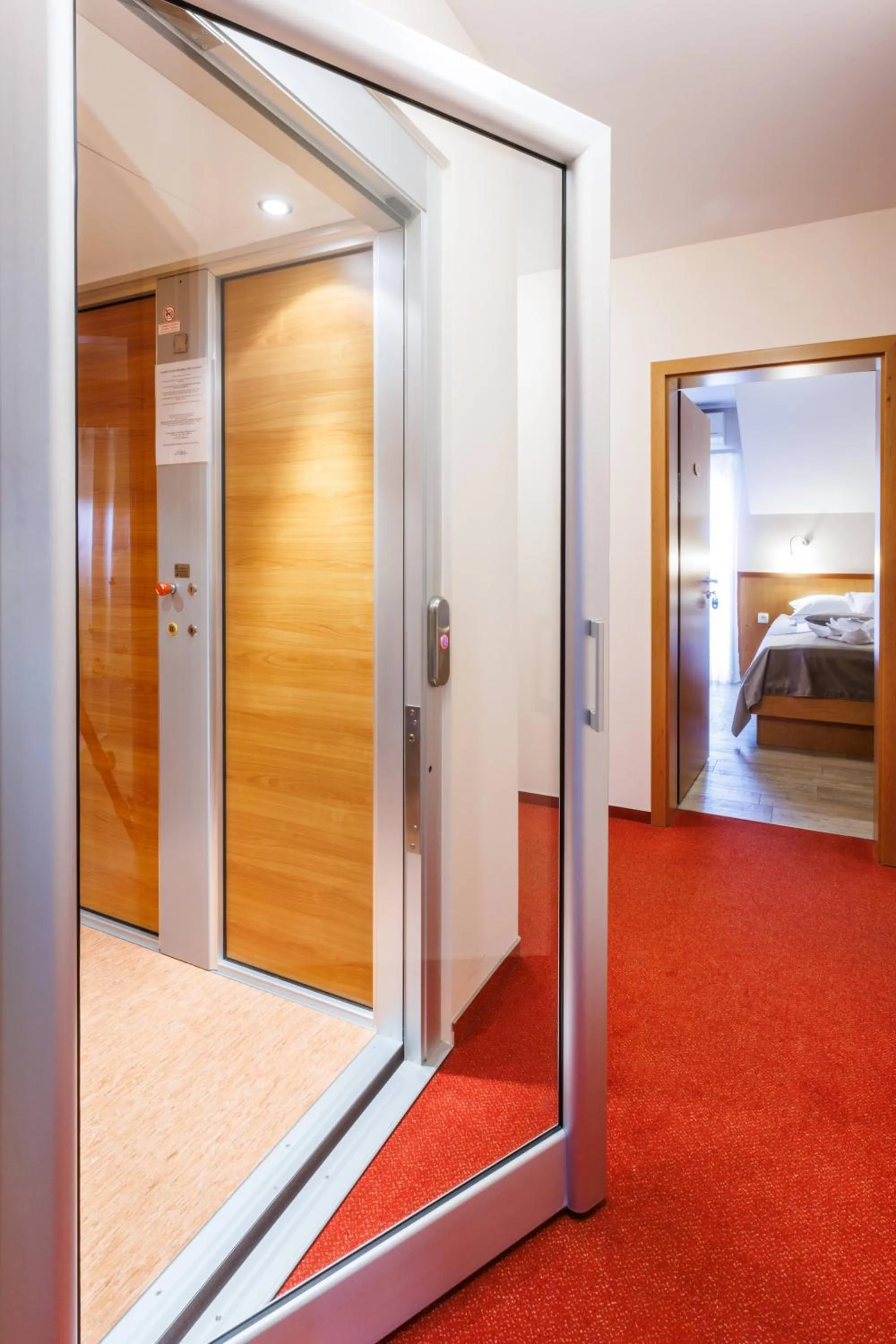 elevator in Hotel Vegov Hram