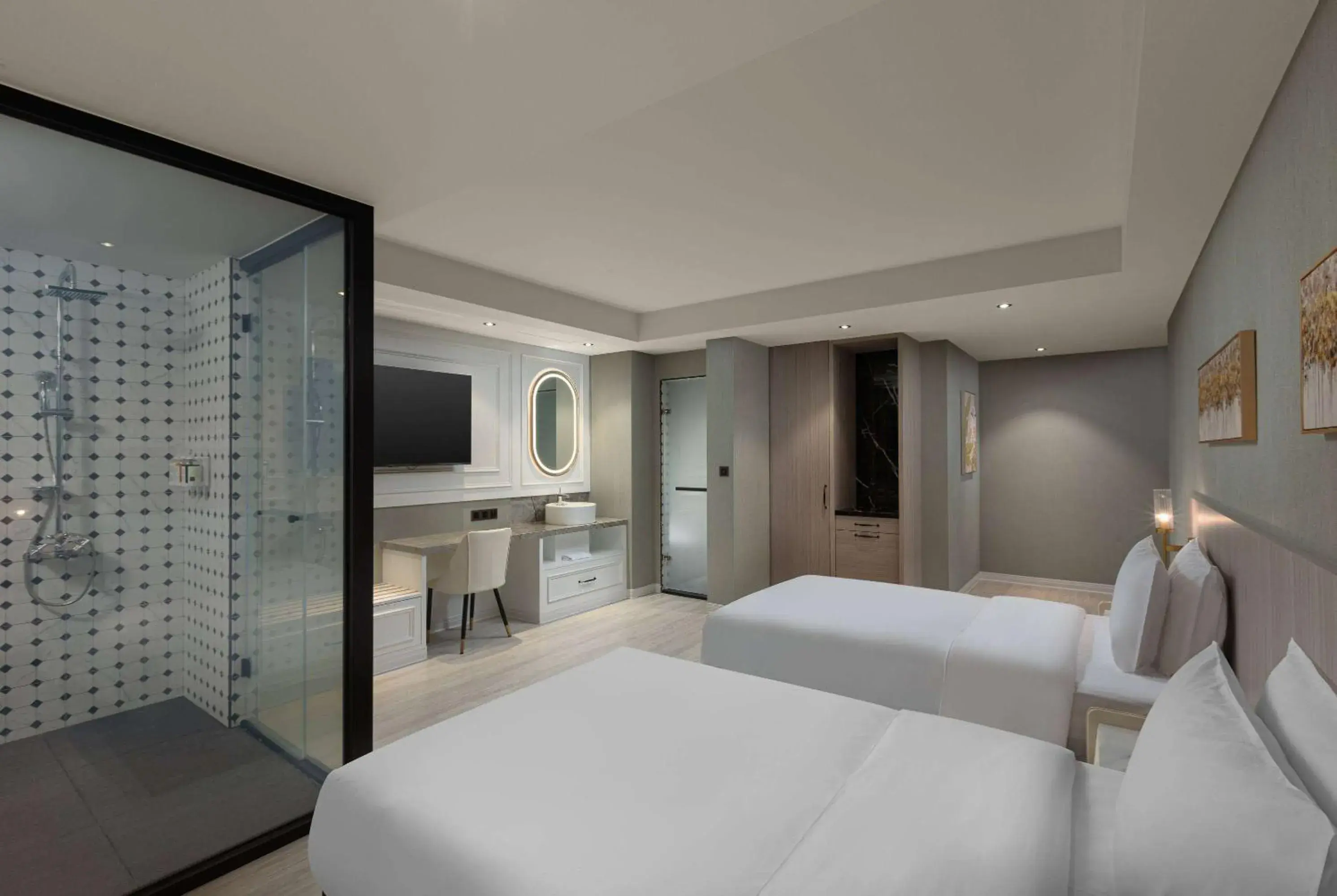 Photo of the whole room, Bed in TRYP by Wyndham New Taipei Linkou