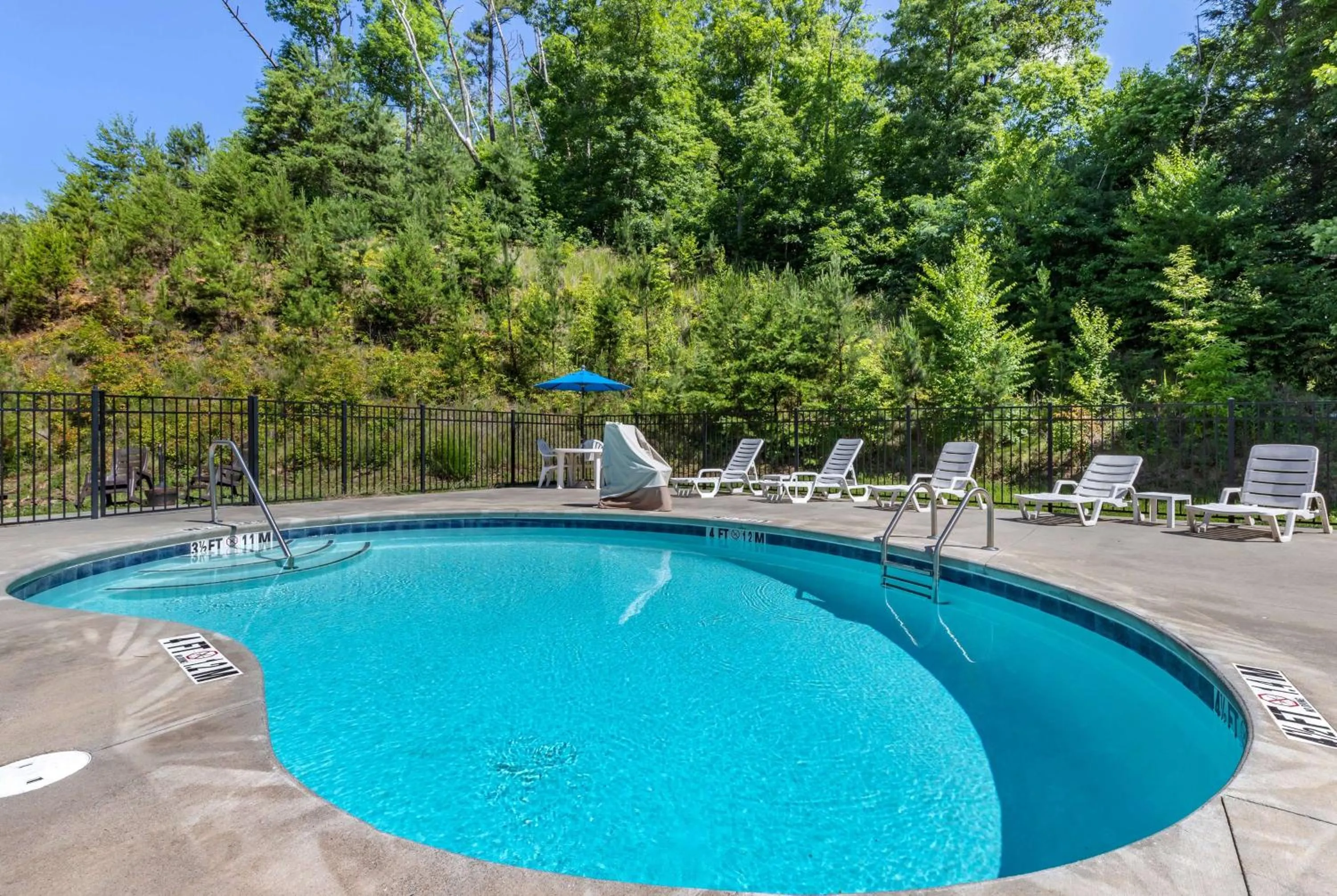 Pool view in Microtel Inn & Suites Dillsboro/Sylva