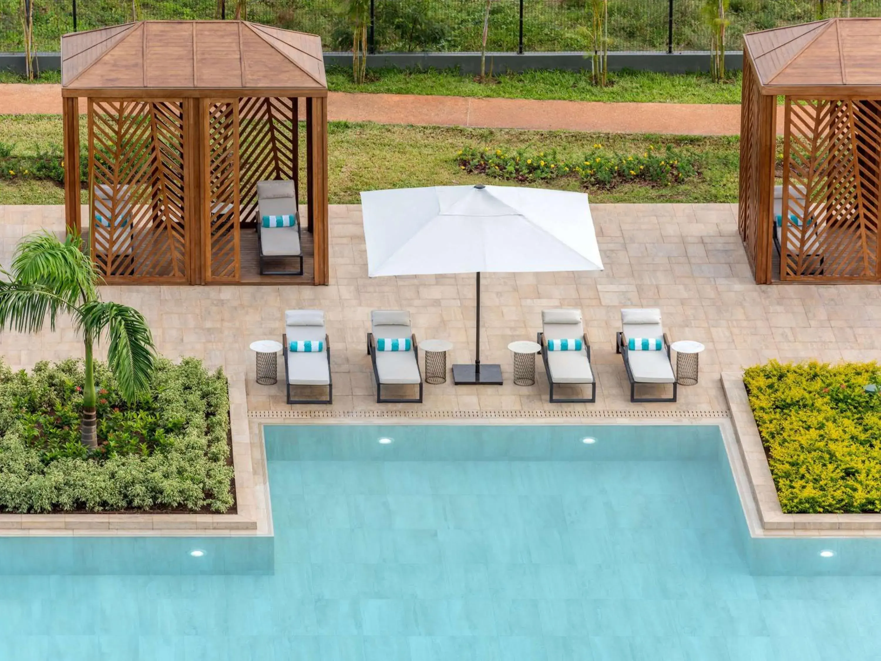 Pool view in Sofitel Cotonou Marina Hotel & Spa Pool view in Sofitel Cotonou Marina Hotel & Spa